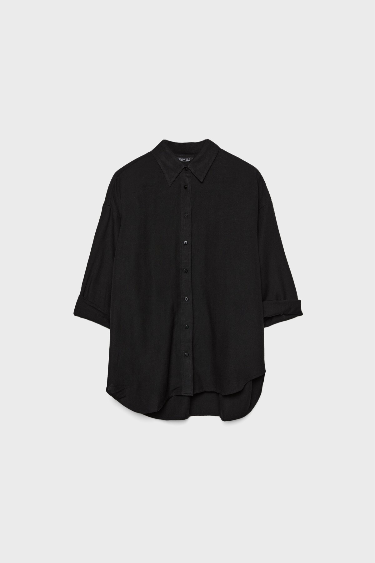 Stradivarius  Keten karışımlı dökümlü gömlek - Görsel 5