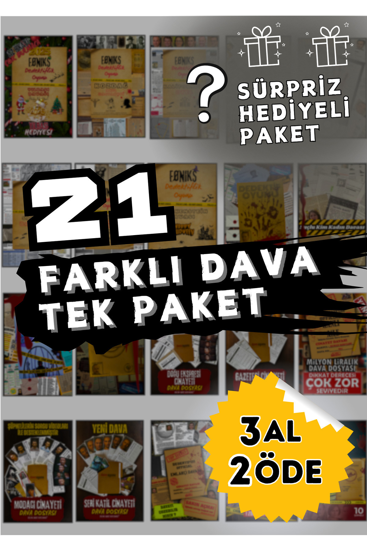 Suçlu Kim Dedektiflik Oyunu - Dedektif Oyunu - Cinayet Oyunu - Dedektif - Dedektiflik - Kutu Oyunları