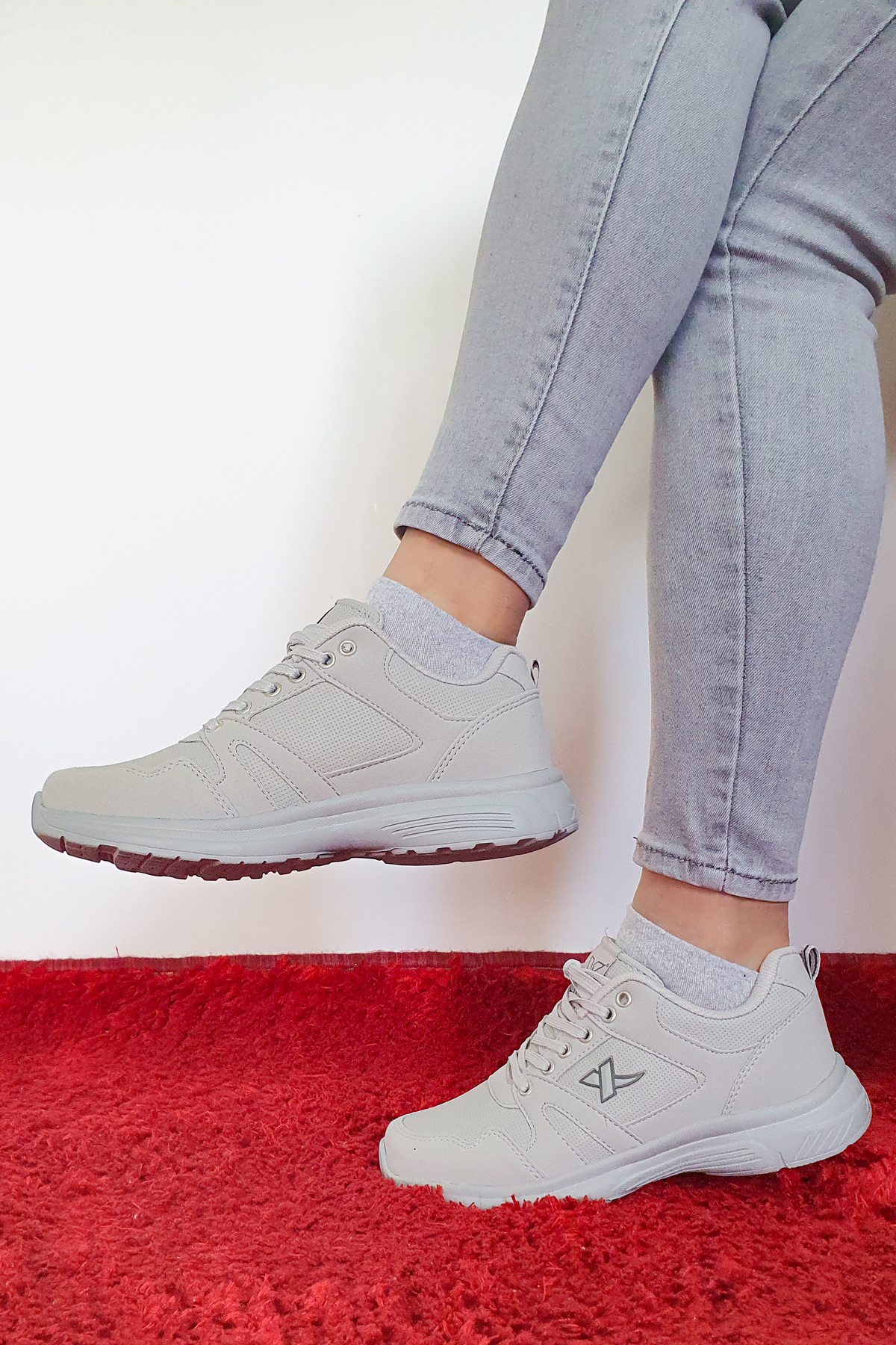 Unisex Yazlık Hafif Rahat Taban Günlük Sneaker Spor Ayakkabı — خاکستری 2665 — تصویر 2 از 3