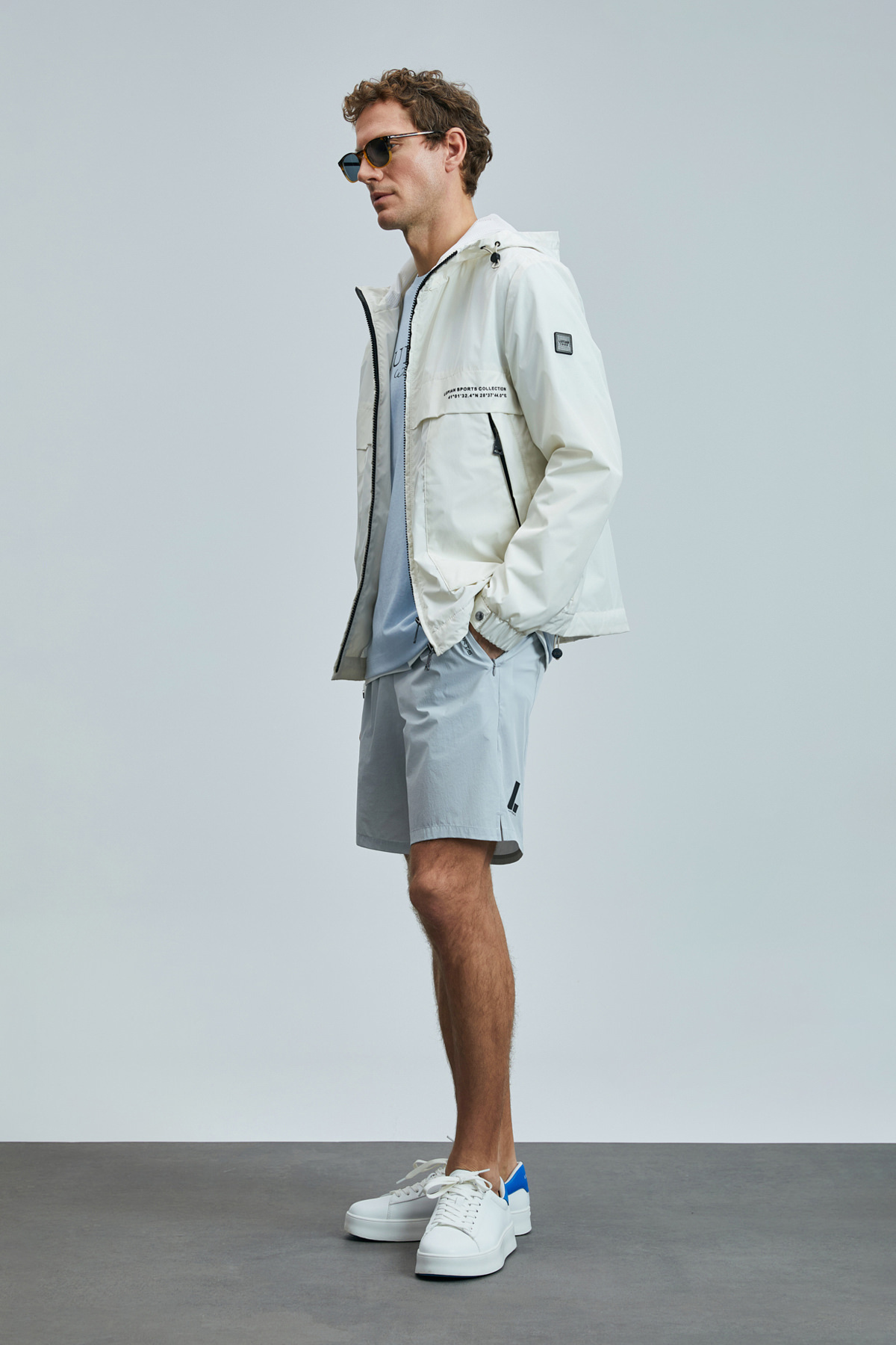 Lufian-Second Men's Shorts Tracksuit Stone 4