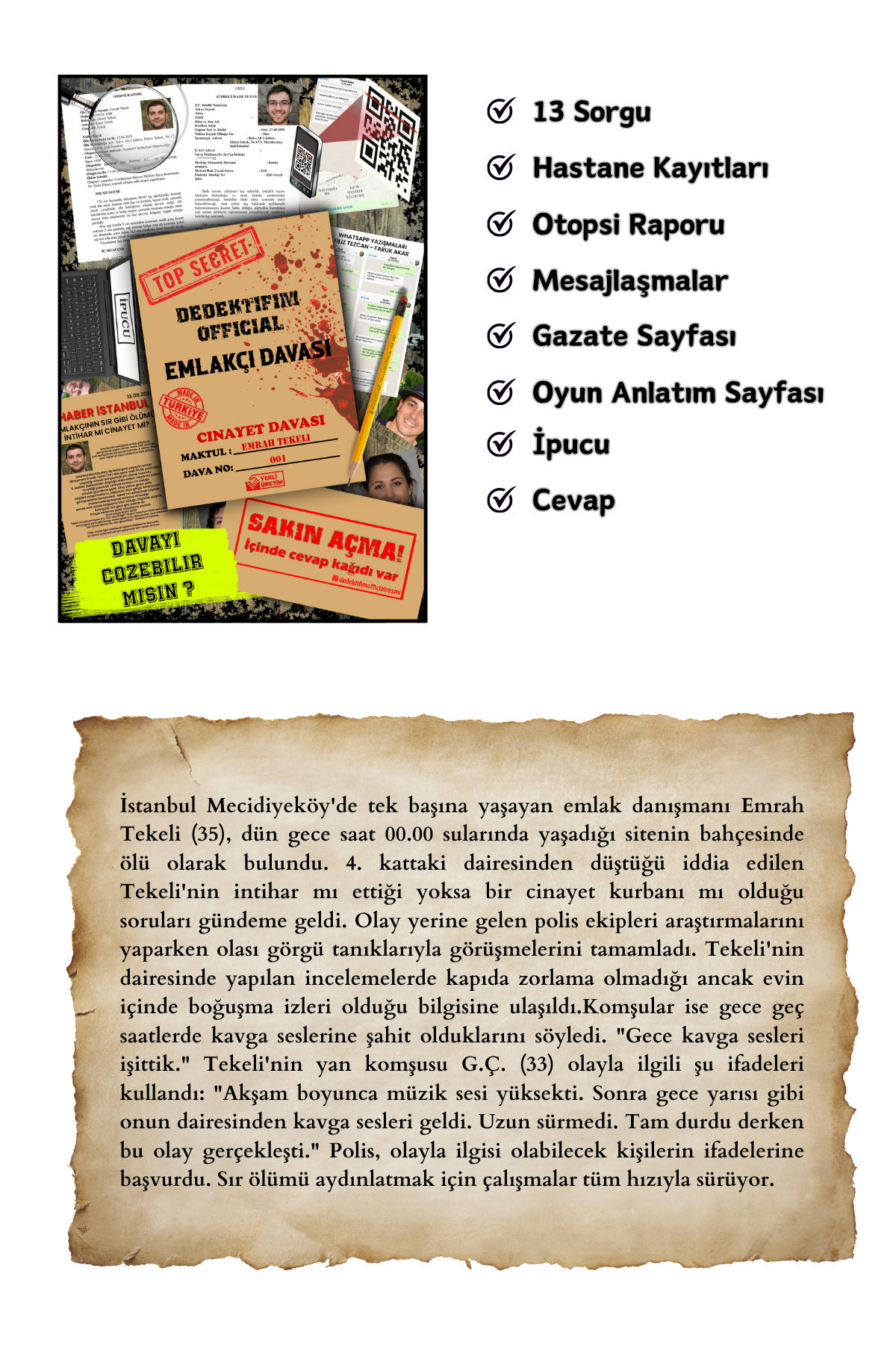 Suçlu Kim Dedektiflik Oyunu-cinayet Bulma Oyunu-suçluyu Bulma-dedektif Oyunu-gizem Bulmaca fotoğrafı 2 (önizleme)