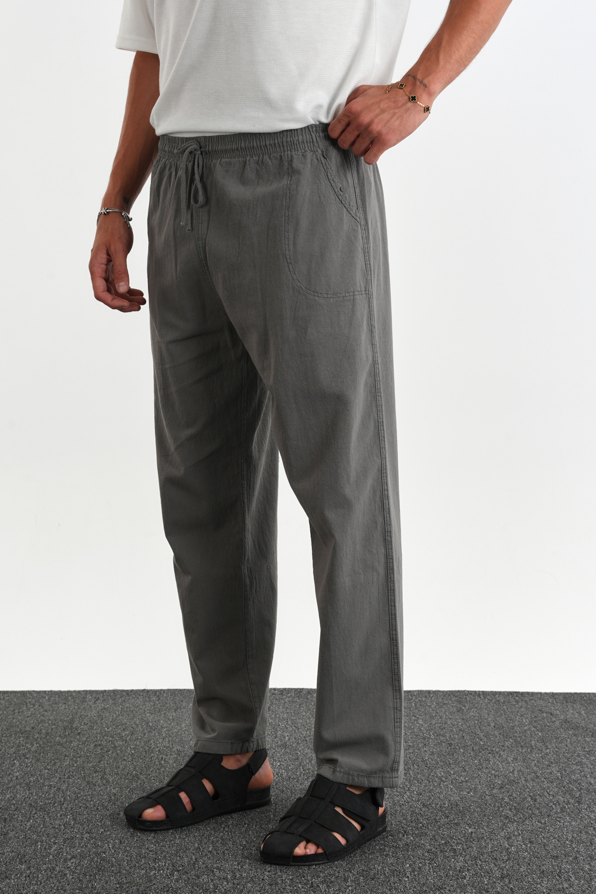 Redline-Pantaloni Defy pentru bărbați, cu aspect de in, cu potrivire confortabilă 4