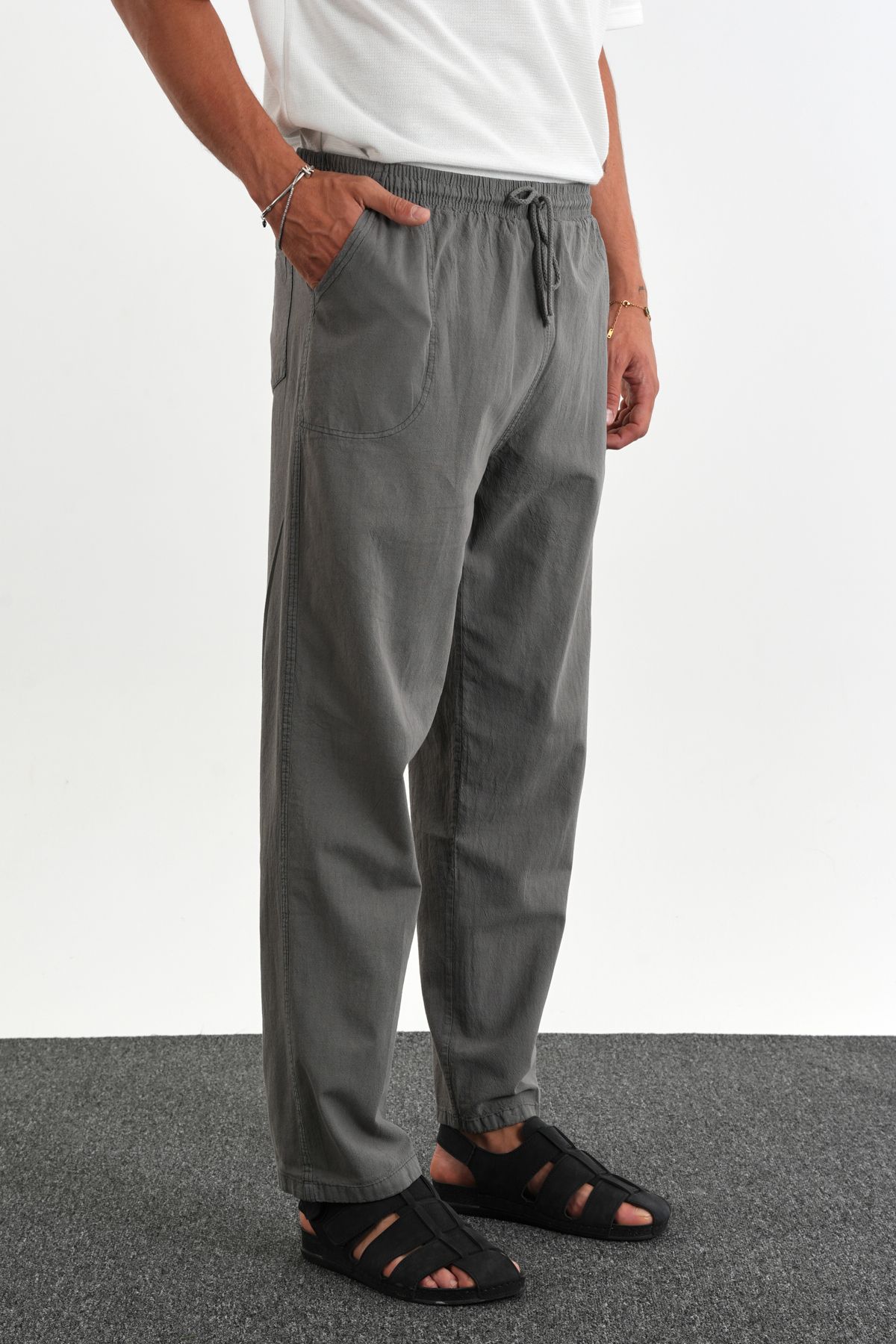 Redline-Pantaloni Defy pentru bărbați, cu aspect de in, cu potrivire confortabilă 5