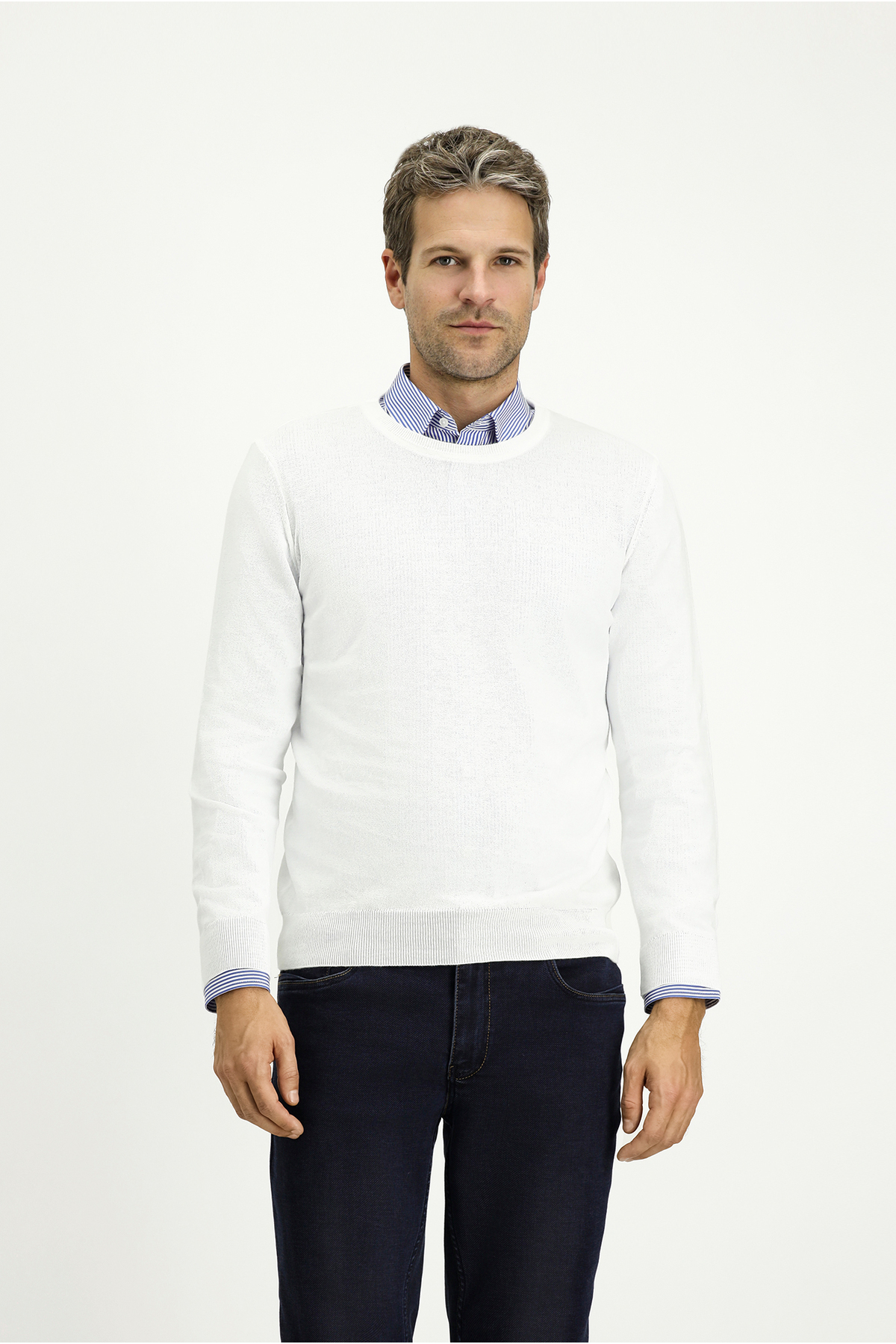 کیگیلی ژاکت بافتنی نخی کشمیر یقه گرد معمولی