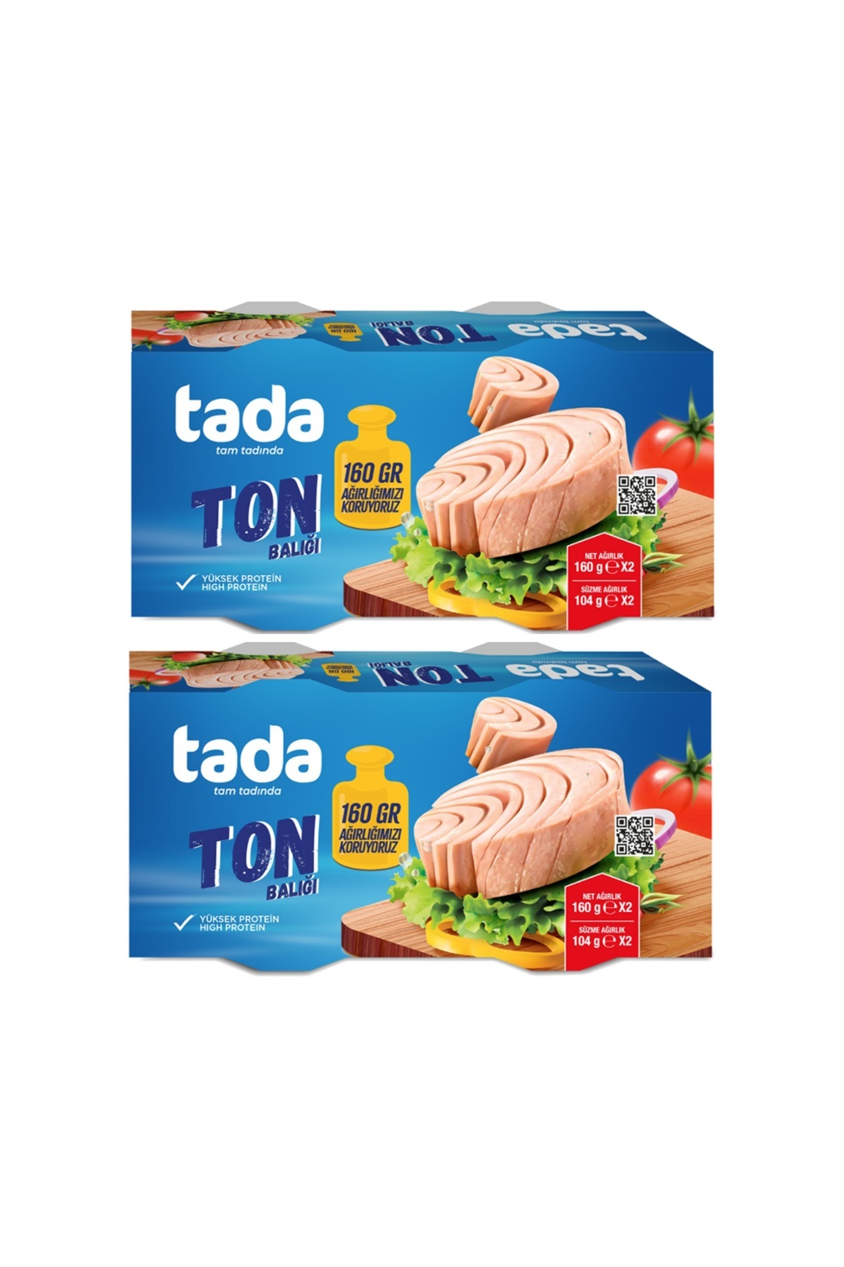 Tada Ayçiçek Yağlı Klasik Ton Balığı 160 gram 4 lü Paket - Doğal Lezzet