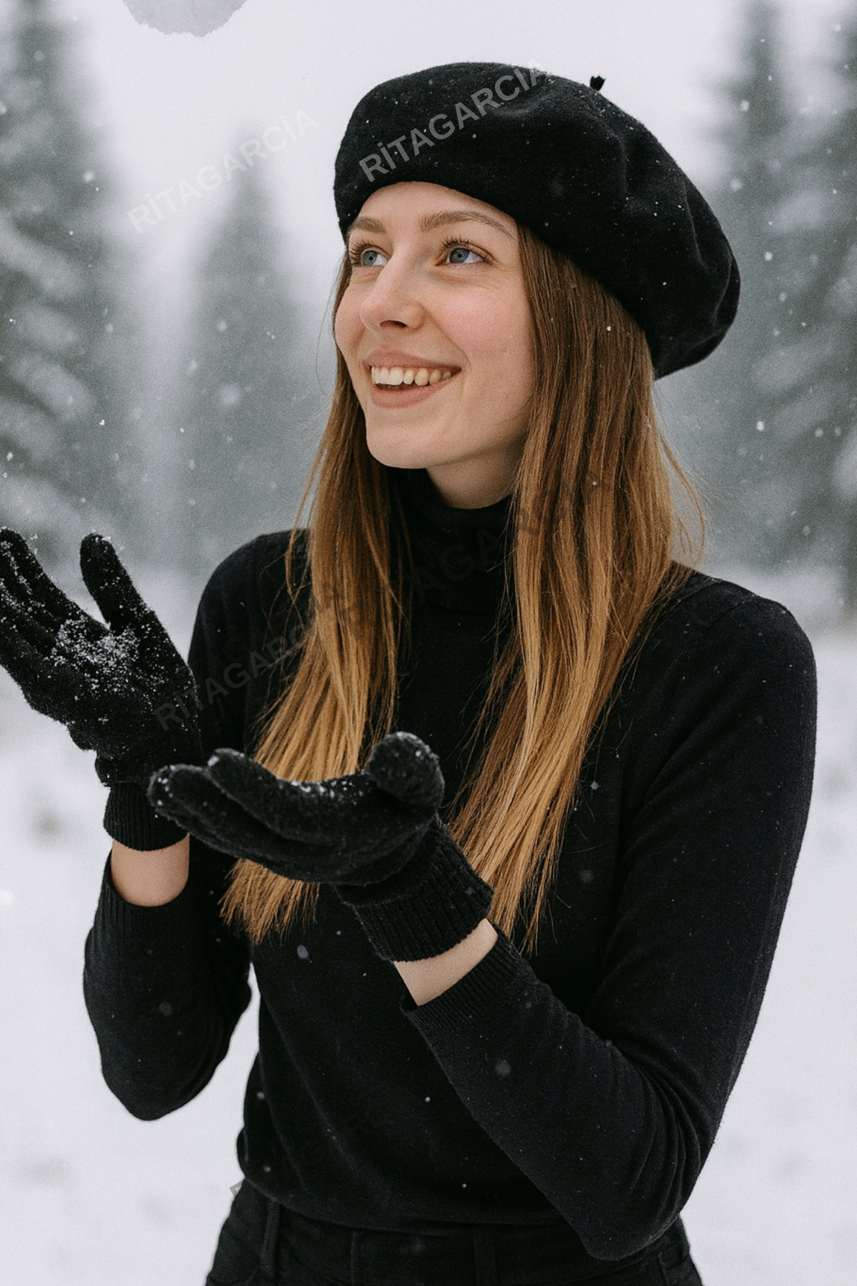 Ritagarcia  Fransız Keçe Siyah Ressam Bere - Görsel 6