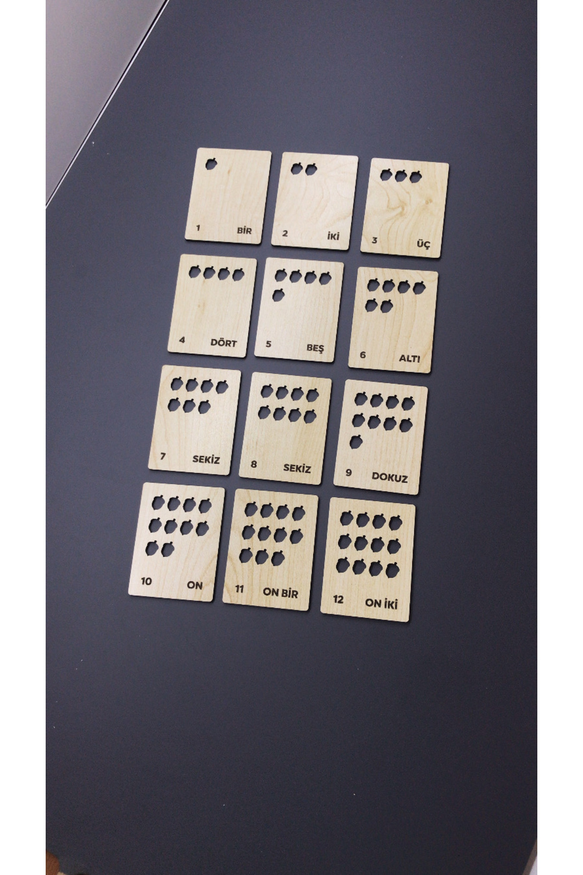 Ahşap Çocuklar için Sayı Kartları – Eğitici Montessori Oyuncak fotoğrafı 3 (önizleme)