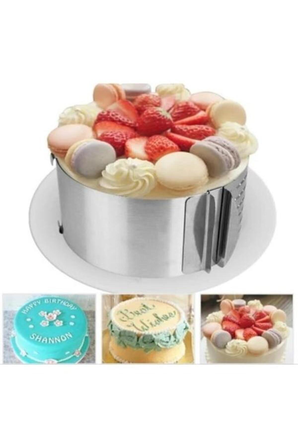 Lilasso-Square and Round Adjustable Cake Pastry Mold Cutting Wire Spatula Set 7