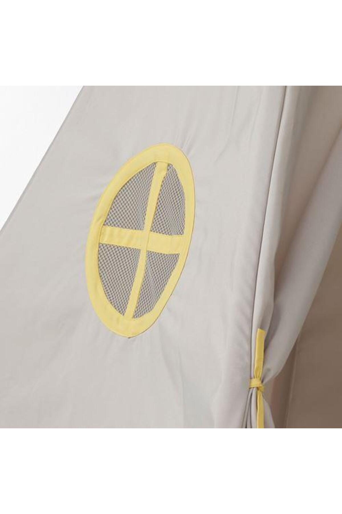 IKEA Çocuk Oyun Çadırı MeridyenDukkan Gri-Sarı 164 cm Katlanır Çadır Oyun Evi fotoğrafı 4 (önizleme)