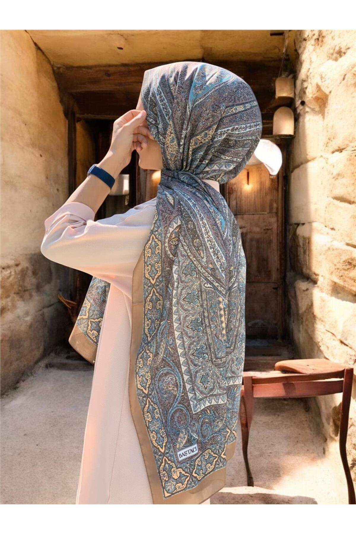 Baştacı-Soft Ethnic Earth Shawl - Baştaci 0181 2