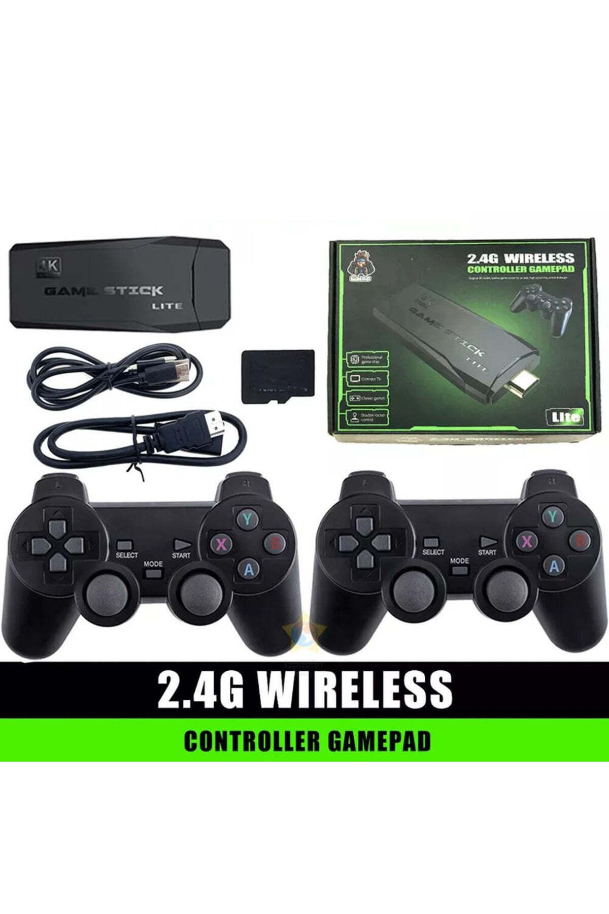 Blasko-4K wireless game console with 2 controllers, 64GB memory, Smart TV HDMI compatible 6