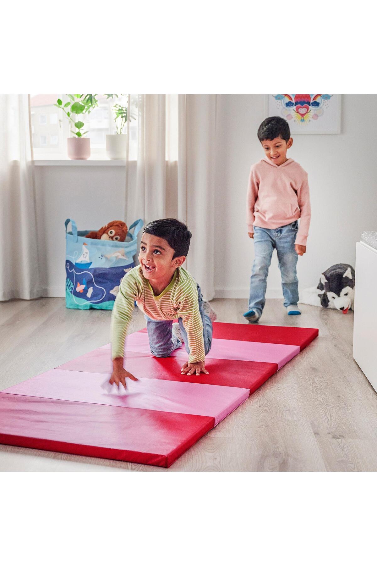 IKEA Çocuk Oyun-Jimnastik Minderi 78x185 cm Katlanır Aktivite Minderi Pembe-Kırmızı Renk fotoğrafı 2 (önizleme)