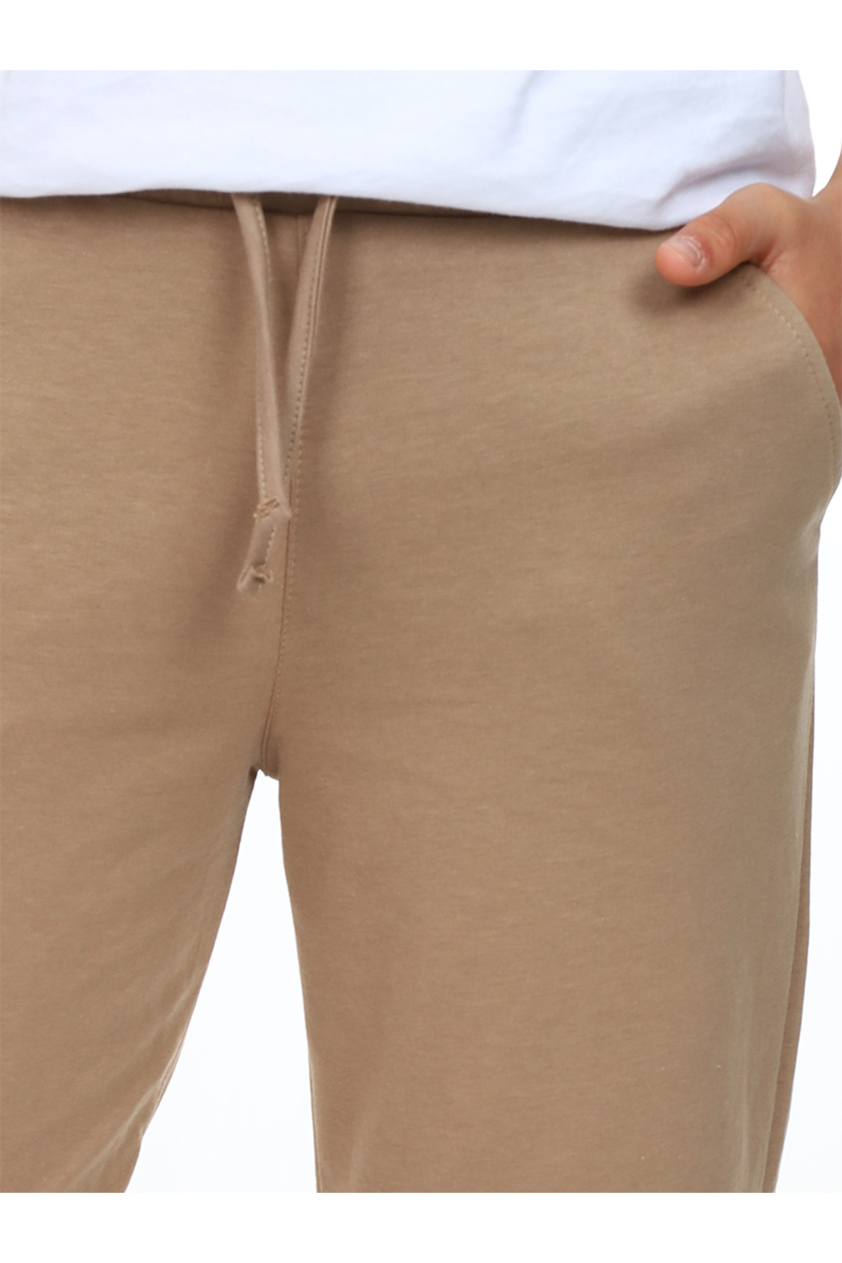 Denokids-Beige Basic-Jogginghose für Unisex-Mädchen und Jungen 5