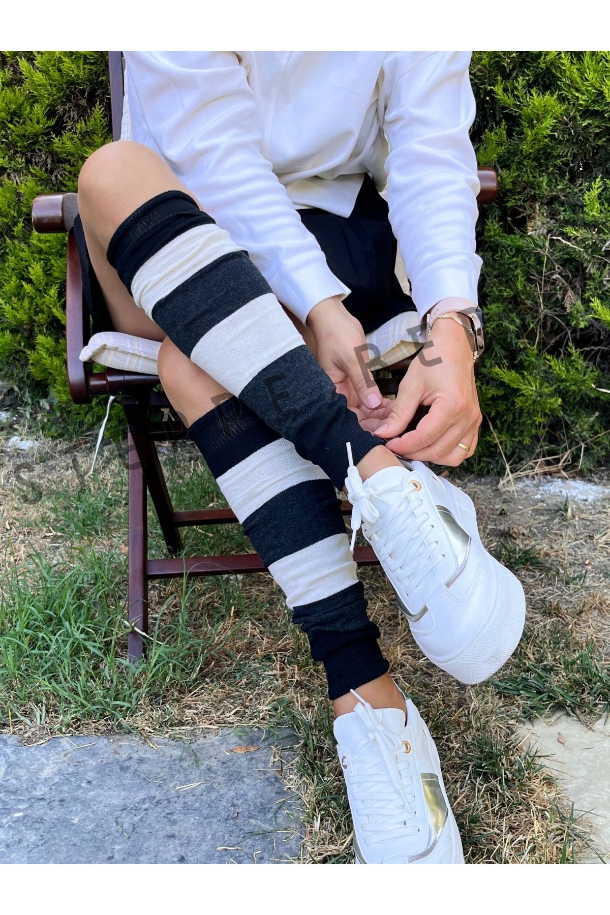 Yeni Sezon Kadın Çizgili Tozluk Çorap