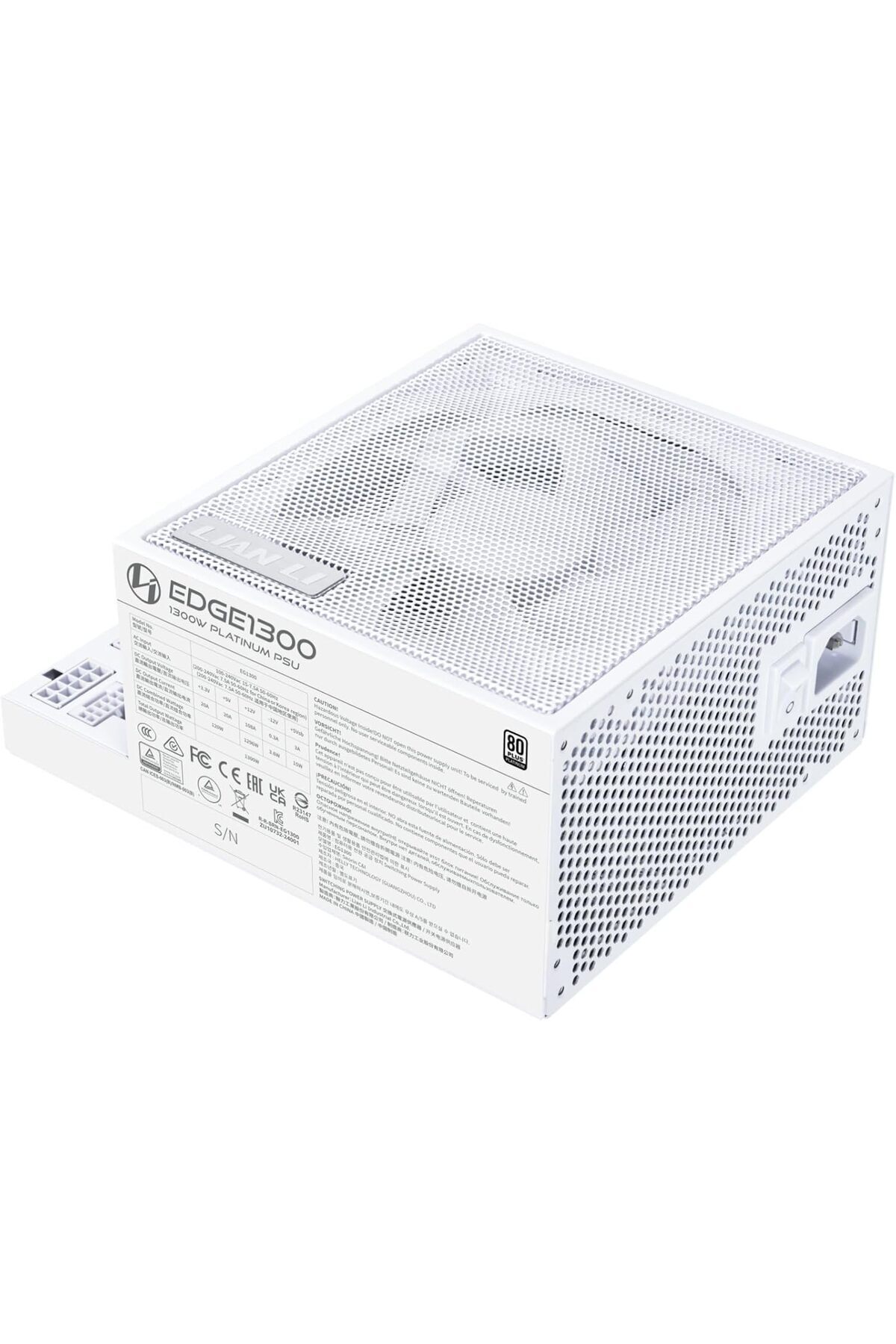 Lian Li-Fully Modular Low-Noise Power Supply 1300W from Lian Li Edge - Compatible with ATX 3.1 and PCIe 5.1 3