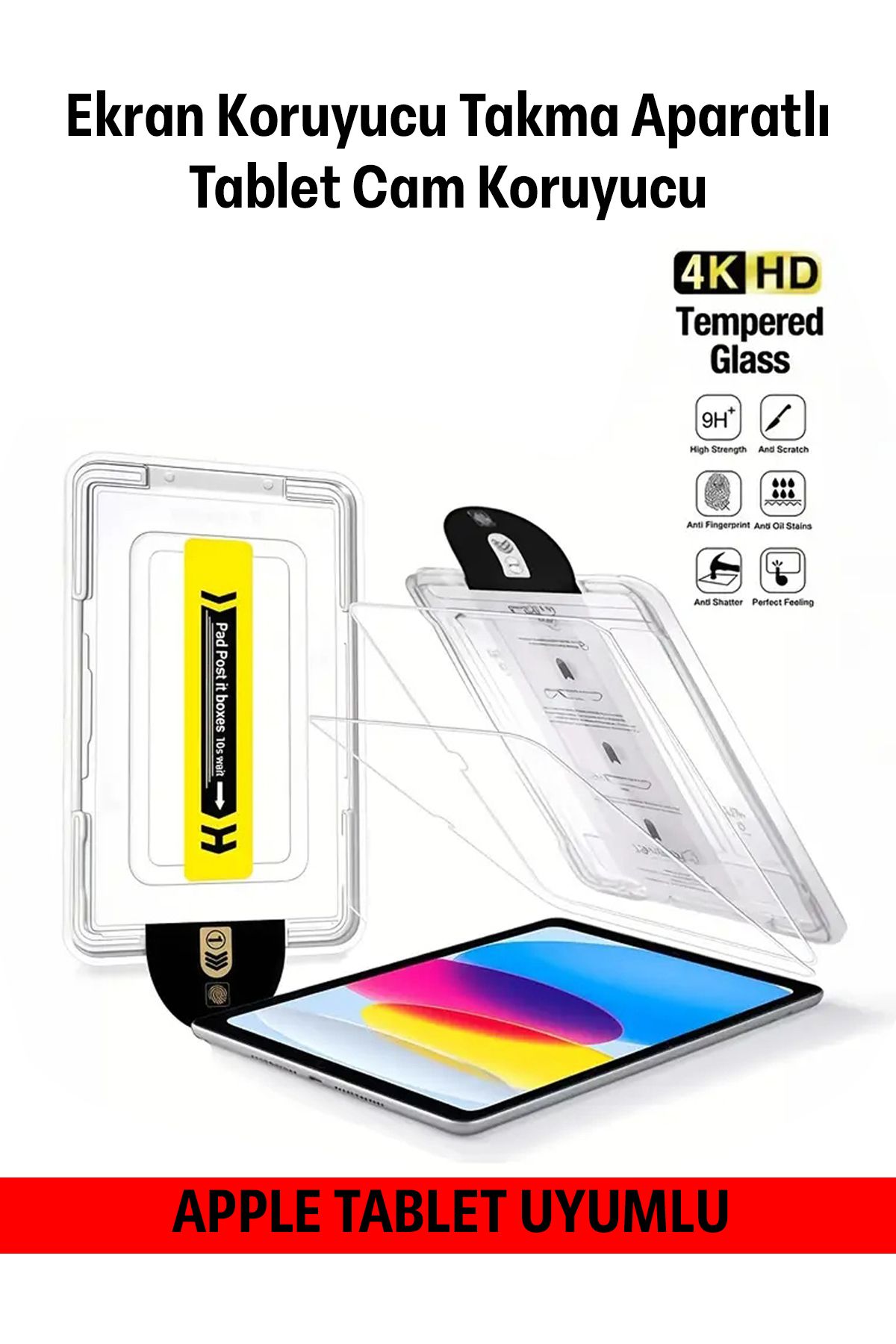 WANNA PROTECT-iPad 10-11Th Generation (10.9")(A14-A16 Bionic) Compatible Magicbox Tablet Glass Screen Protector with Application Apparatus 1