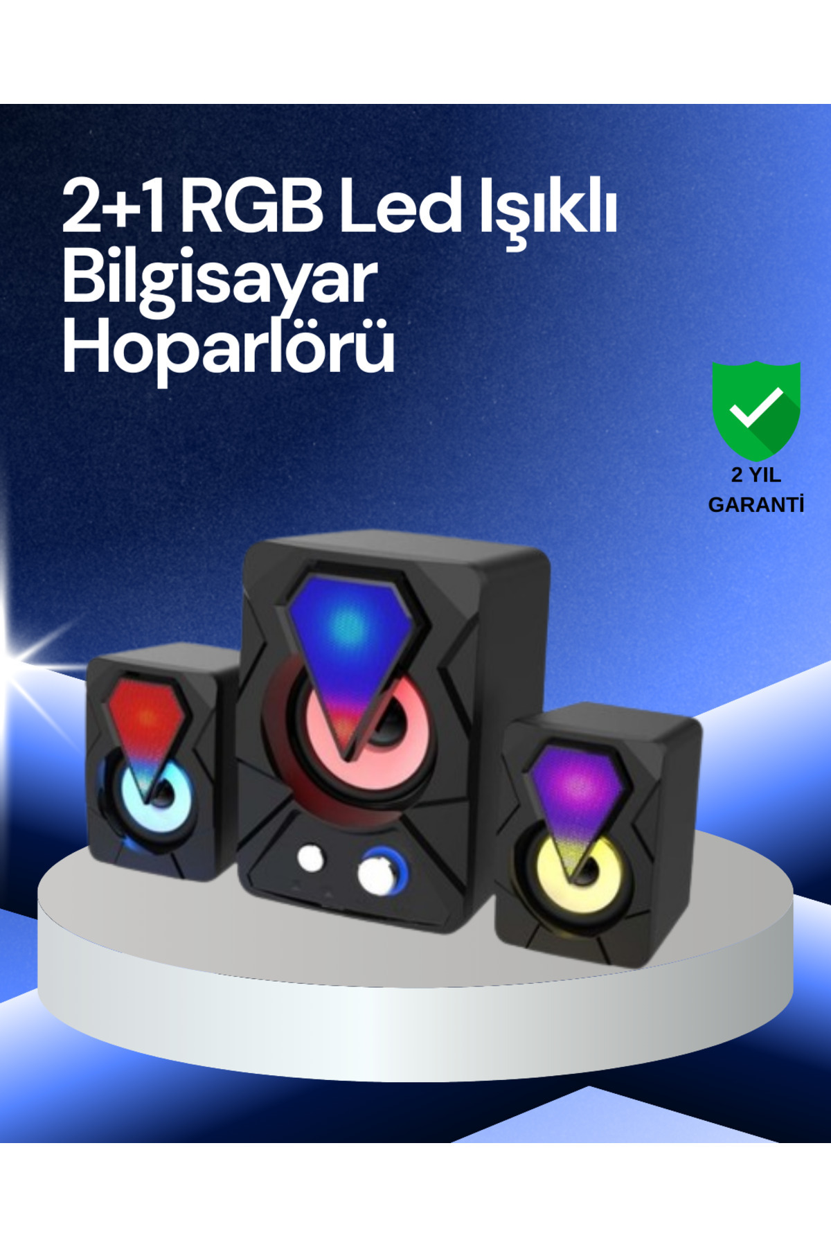 FREEDOM STOREE Rgb Led Işıklı 2.1 Usb Oyun Hoparlörü Derin Bas Ve Net Ses