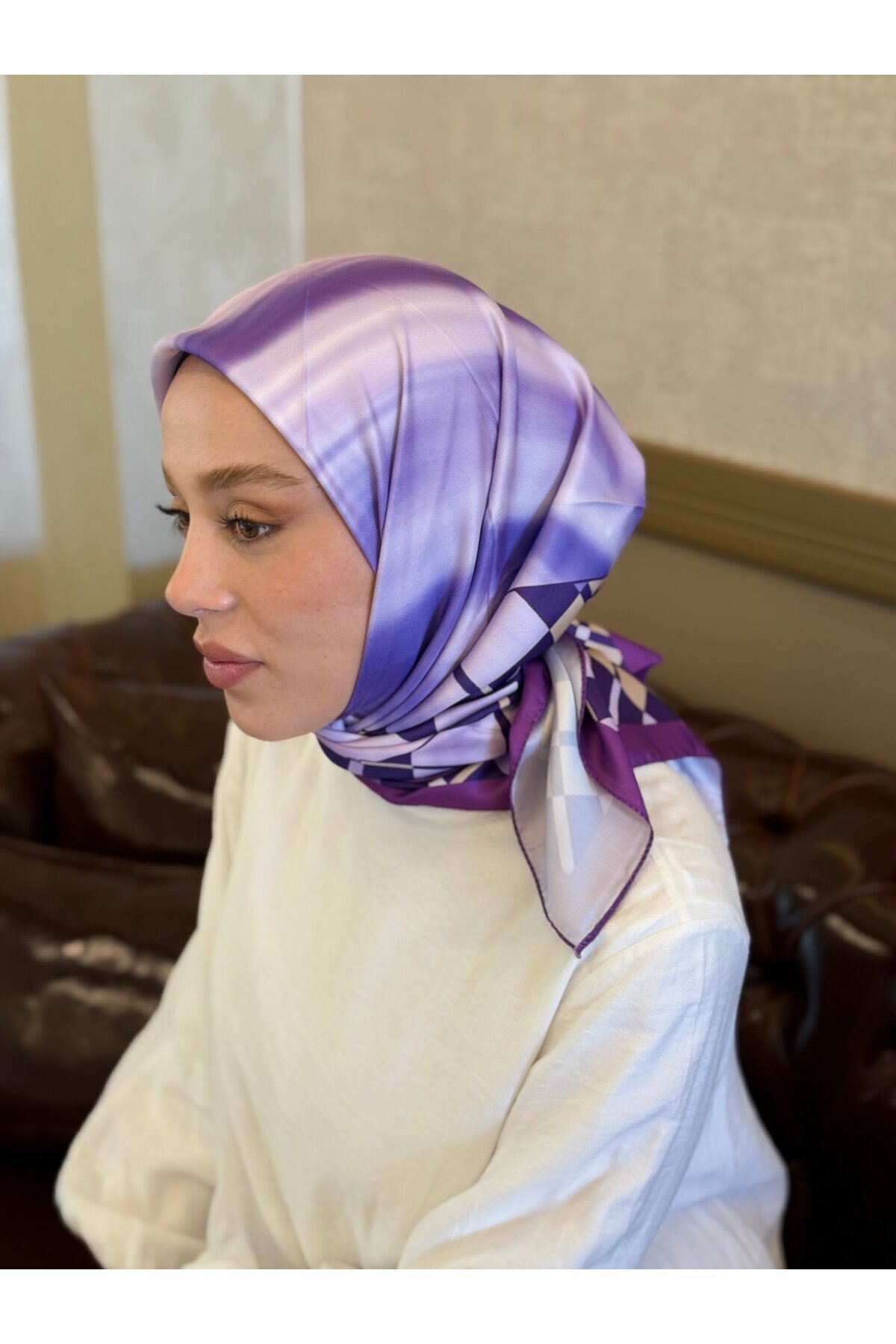 Modakaşmir-Lattice Pattern Twill Scarf 1