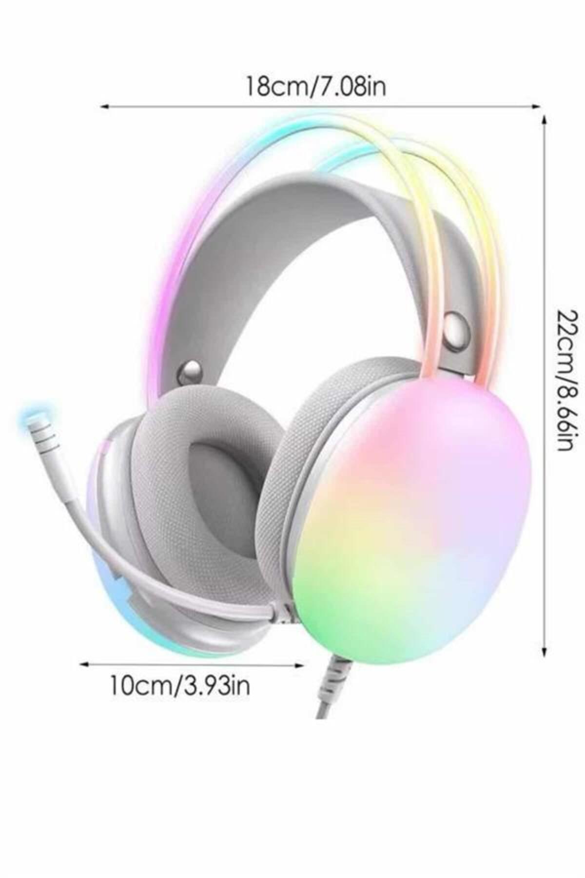 SİBELORAHOME Yeni Nesil Kulak Üstü Kablosuz Uzun Ömürlü Rgb Işıklı Bluetooth Kulaklık