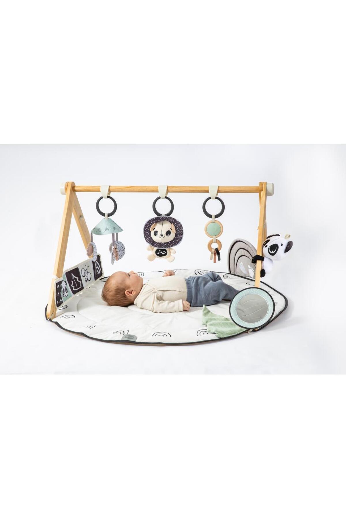 Tiny Love 0-3 Yaş Ahşap Detaylı Jimnastik Merkezi Oyun Halısı (Black & White Koleksiyonu) fotoğrafı 2 (önizleme)