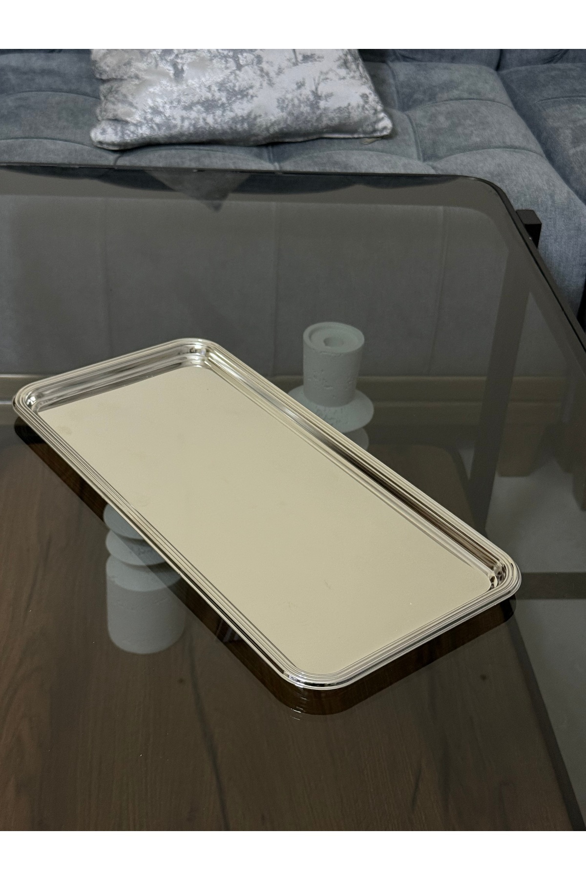 ALJAHWAR-Rectangular tray without handle, size 38x18 1