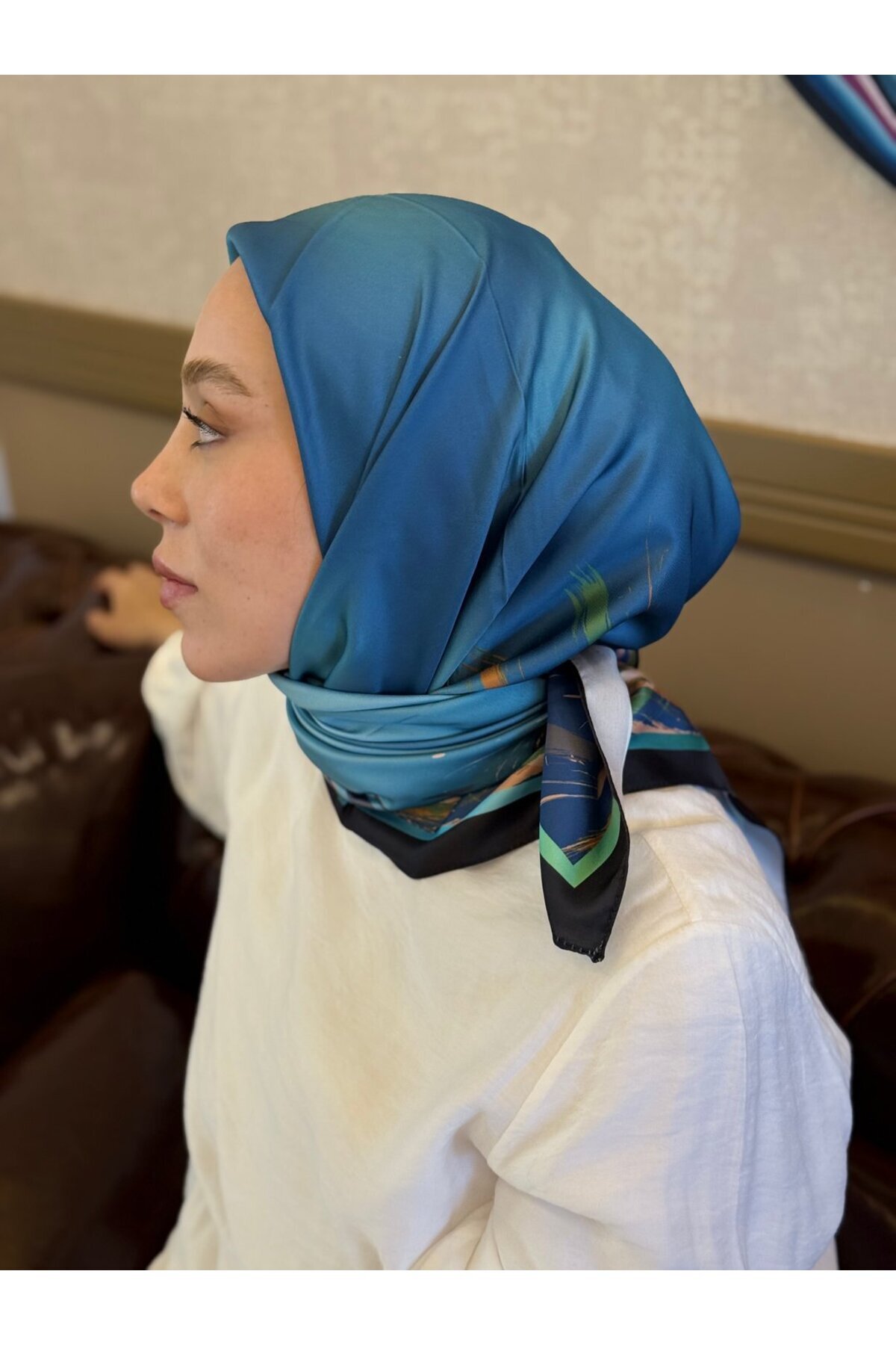 Modakaşmir-Linea Pattern Twill Scarf 3