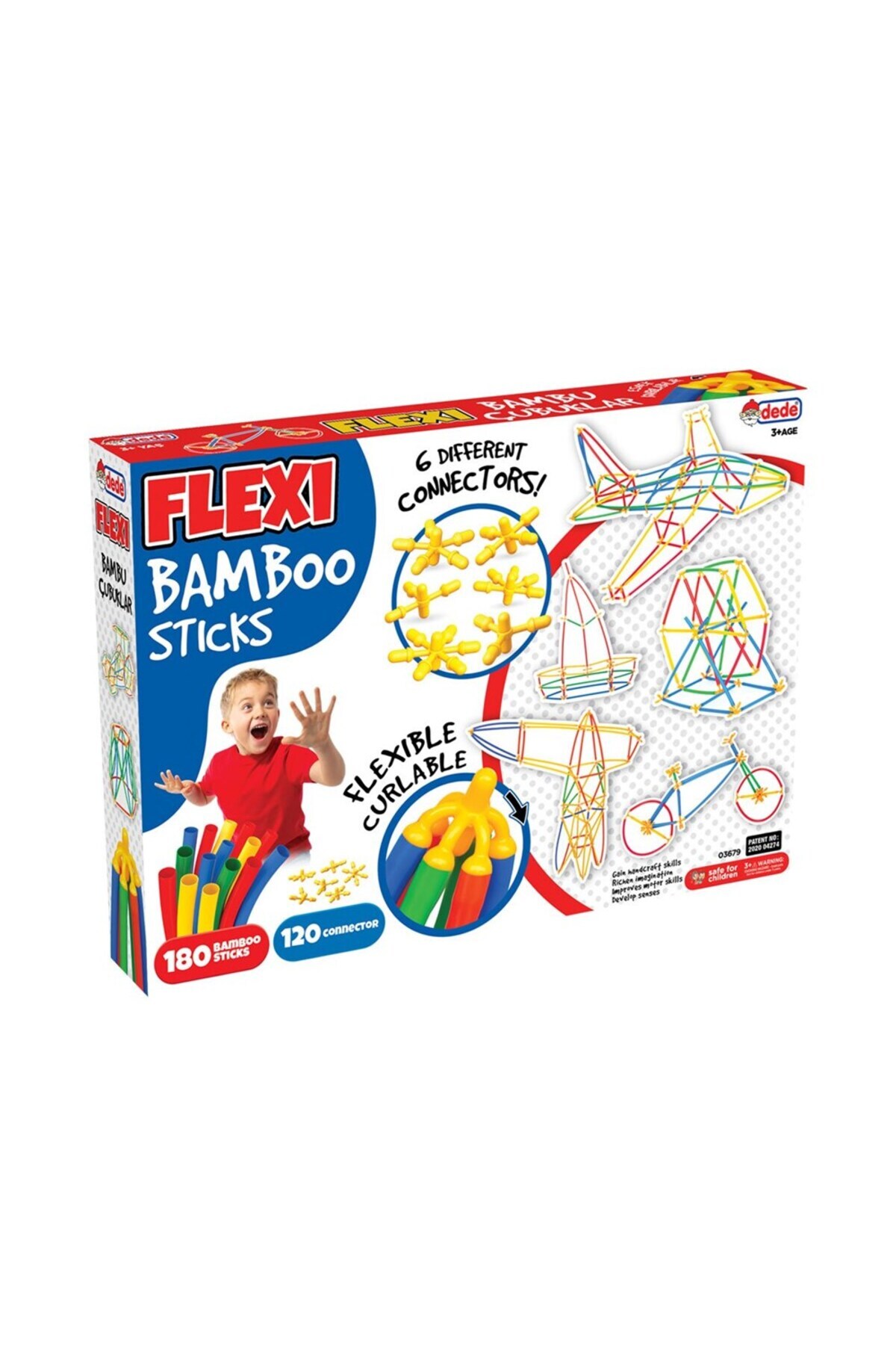 DEDE Oyuncak Flexi Bambu Çubuklar 300 Parça 03679