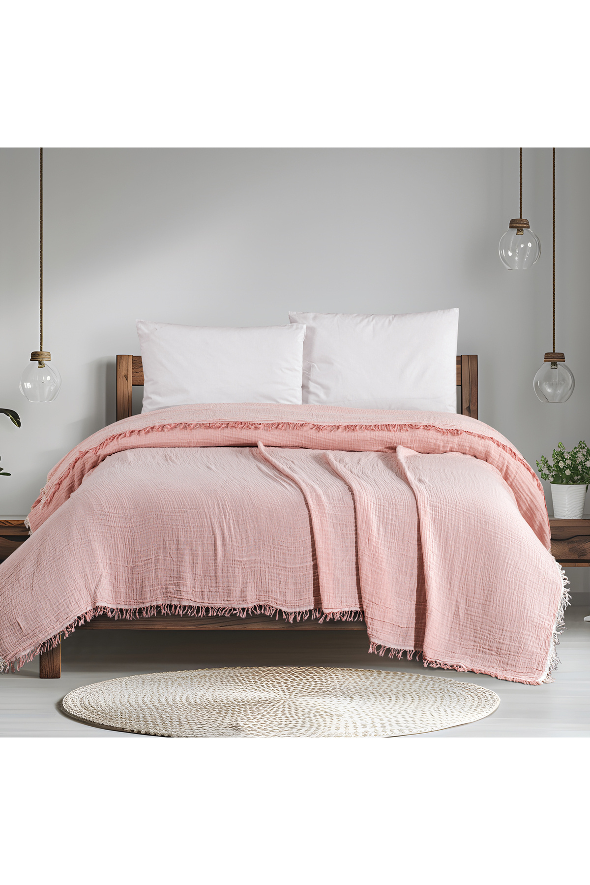 Schafer Home Sofia Müslin Pike 200x220 Cm-Pudra - Fiyatı, Yorumları