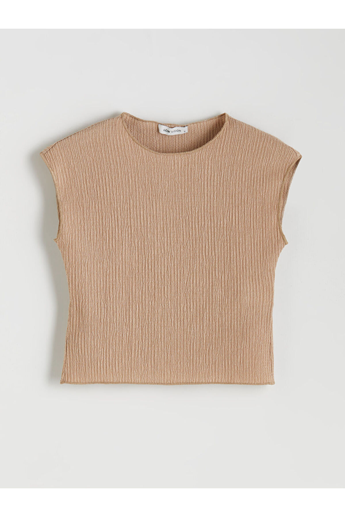 LC Waikiki-Sparkling Selections from Shining Store |   Crew Neck Textured Blouse 1