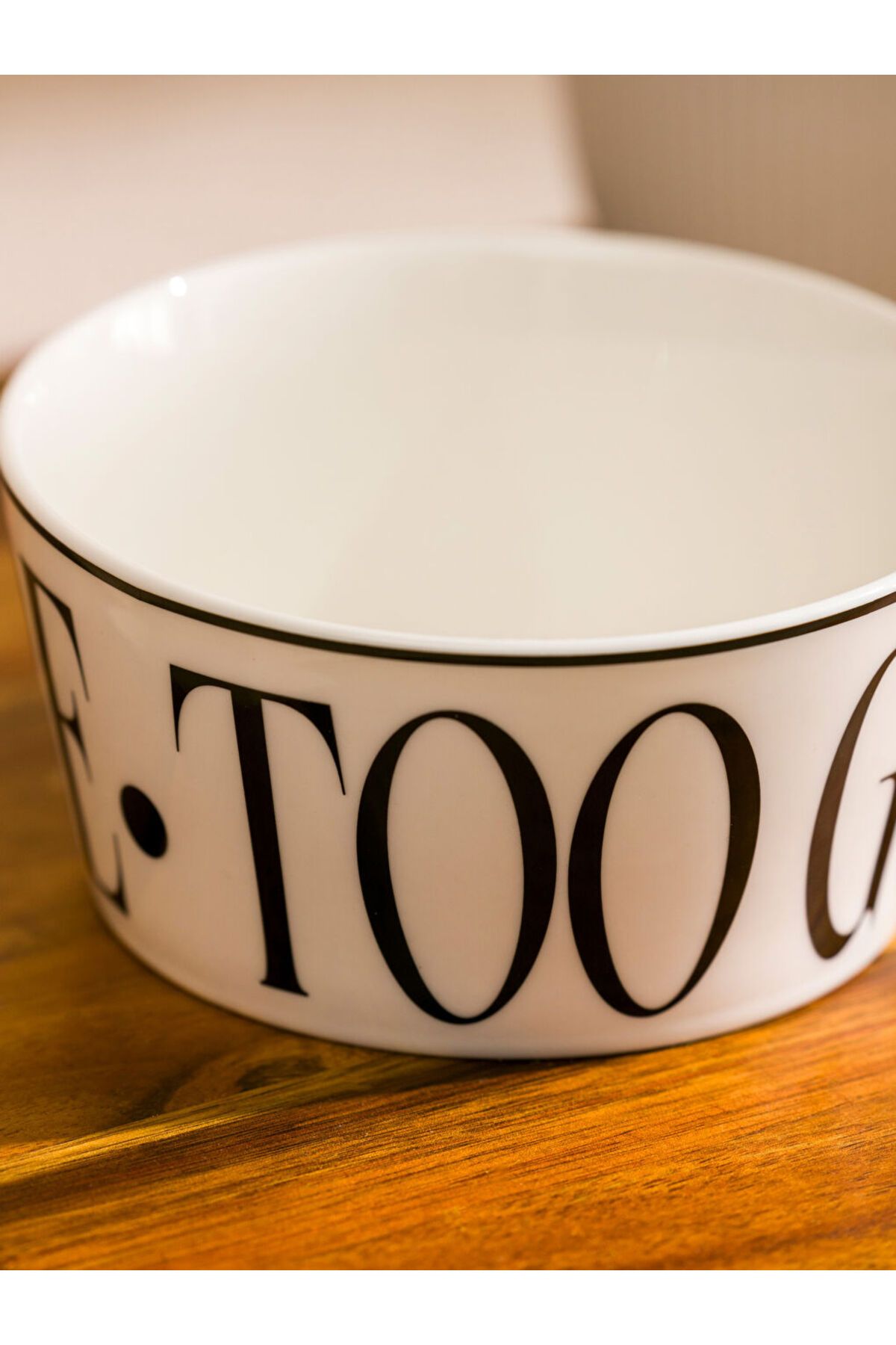 LC Waikiki-Sparkling Selections from Shining Store |   Text Printed Ceramic Bowl 12 cm 4