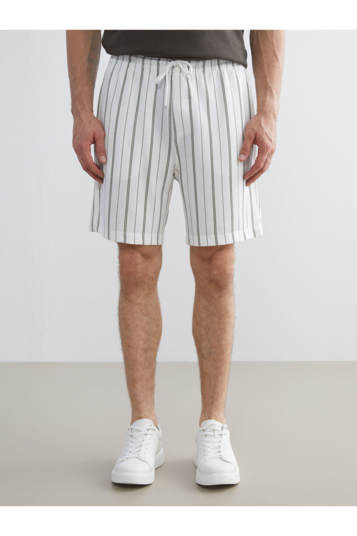 LC Waikiki-Create Your Style from Uzg Store |   Standard Pattern Striped Men's Shorts 3