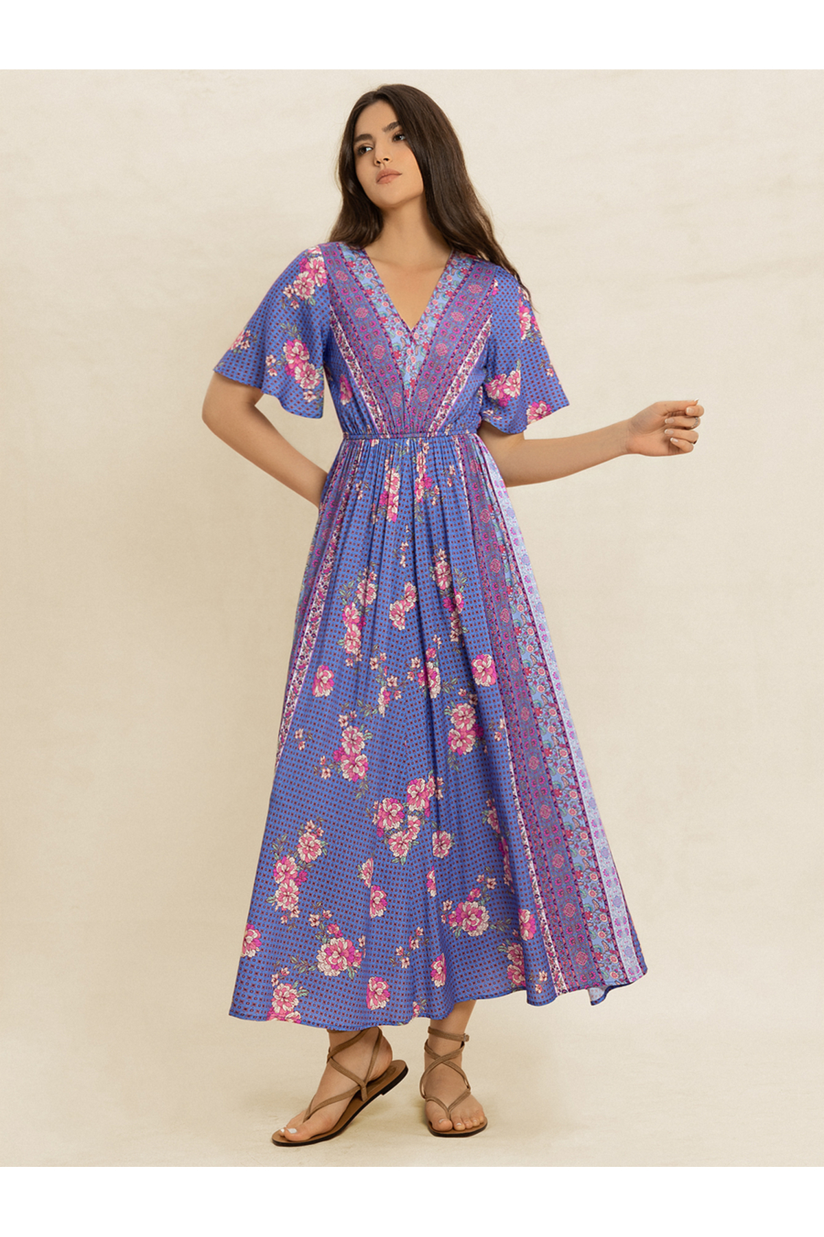 Russty Dustty By Styli Women Floral Print Maxi Dress