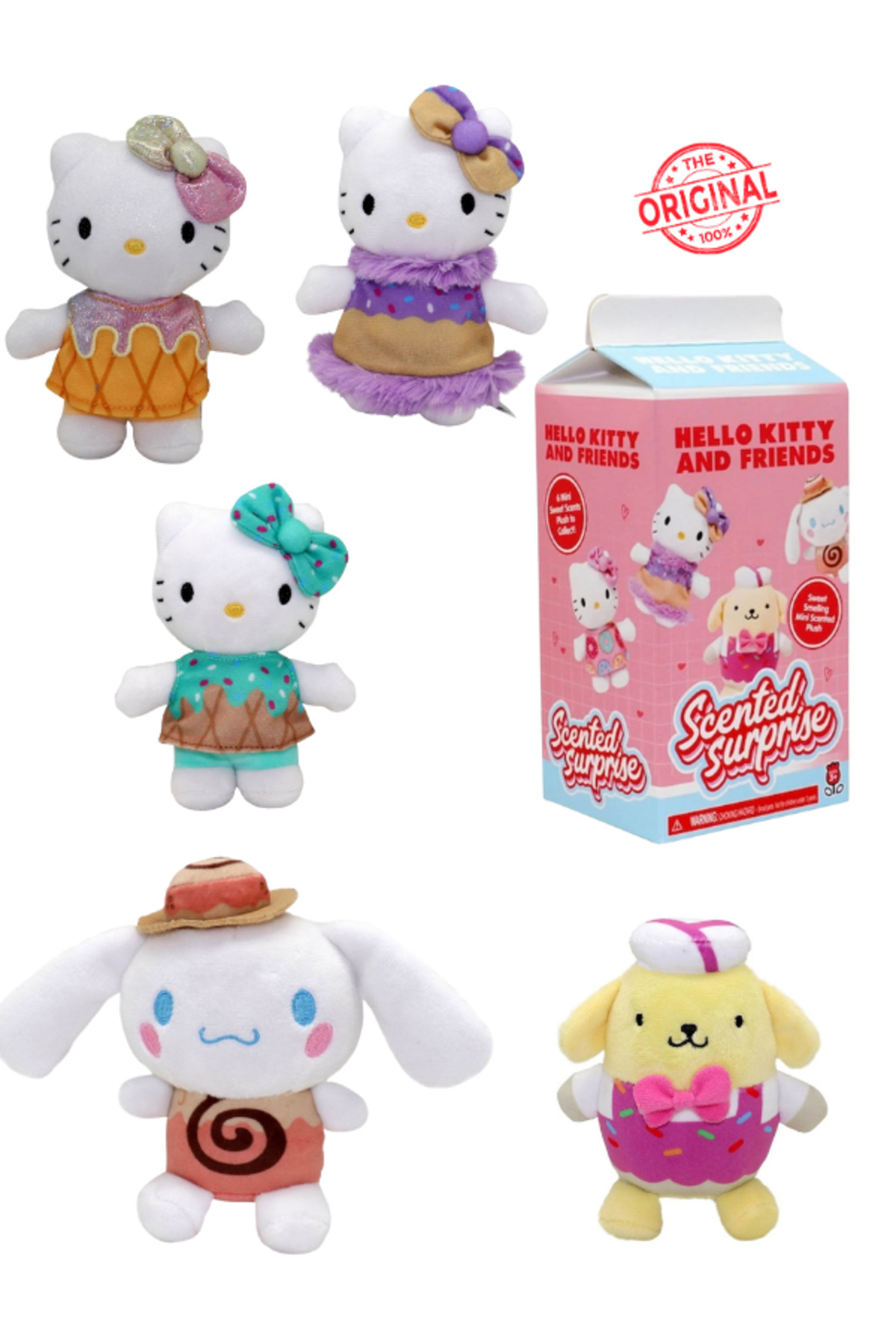 sunman oyuncak Süt Kutulu Hello Kitty 14 cm Kokulu Sürpriz Peluş