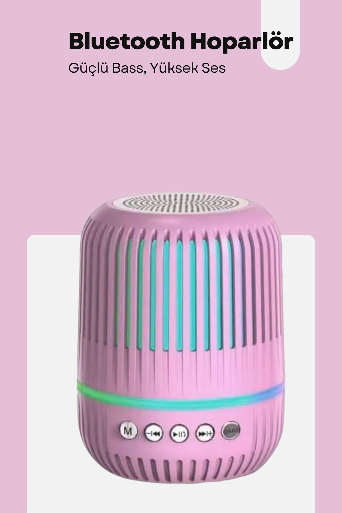 Abbruch Kablosuz Taşınabilir Askı İpli RGB Işıklı Bluetooth Hoparlör Speaker Ses Topu Radyolu SD USB TF