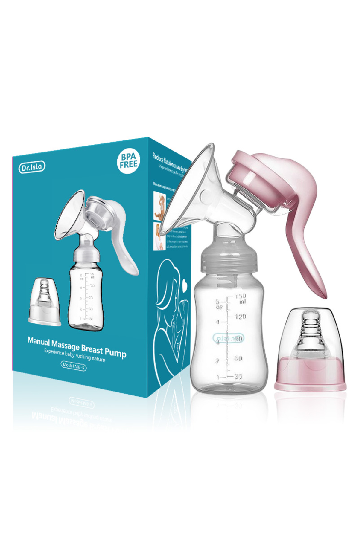 مضخة الثدي مامي جوي الوردية حلمة الطفل مضخة حليب ش...