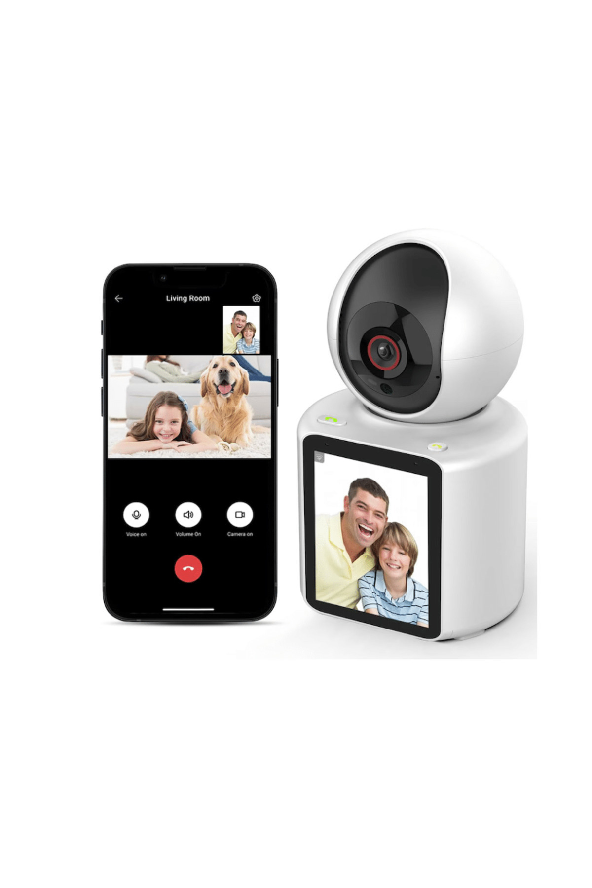 V380 Pro-Camera video AI 360°, bidirectional, baby and elderly monitoring, motion and cry detection sensor, 1
