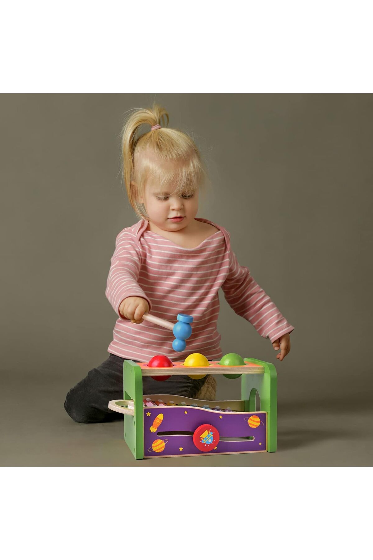 ابزارهای چکش‌کوبی و کوبیدن، اسباب‌بازی آموزشی چوبی، اسباب‌بازی آموزشی مونته‌سوری برای رشد مهارت‌های حرکتی ظریف