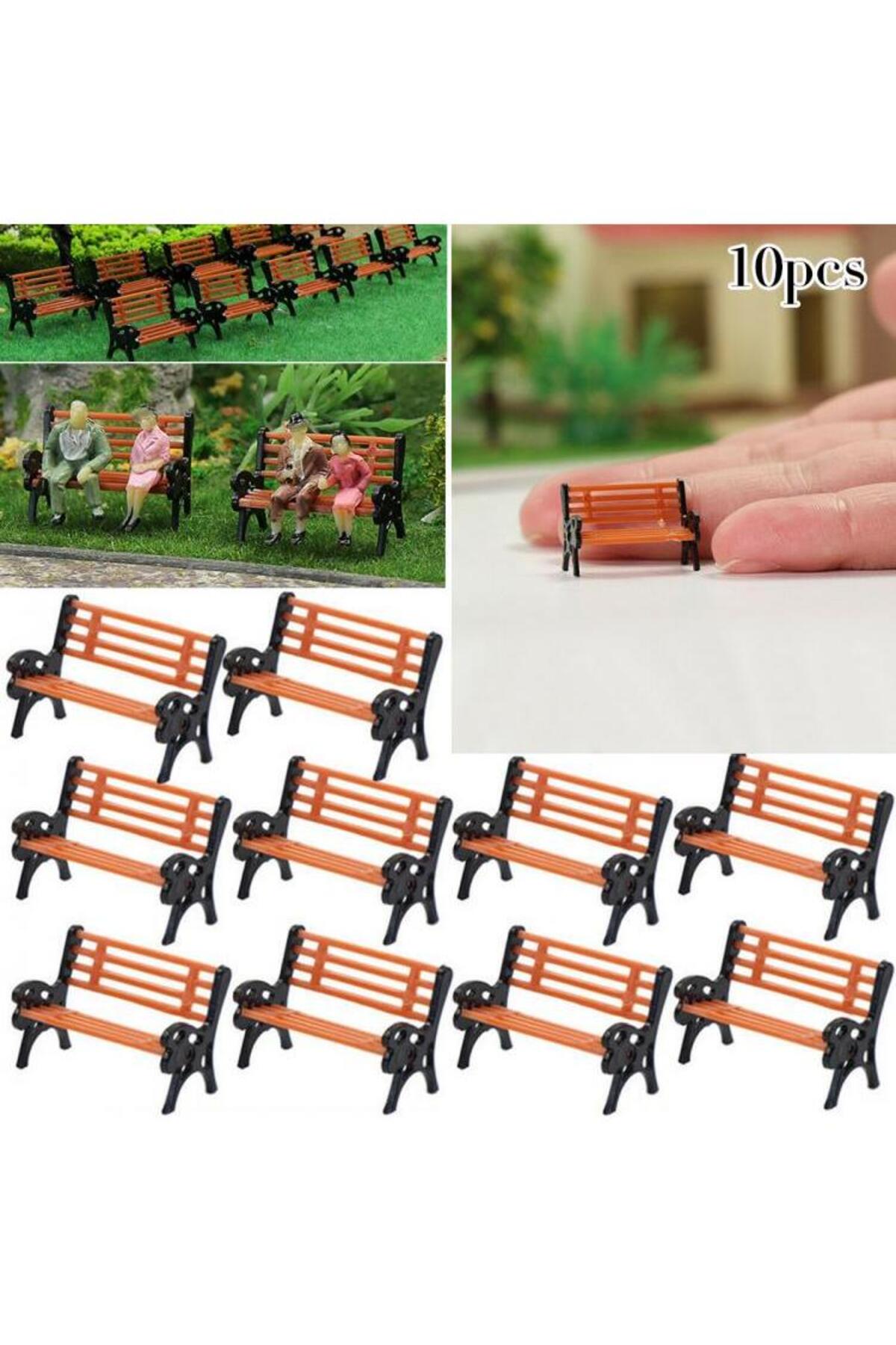 ۱۰ عدد صندلی نیمکت مدل قطار HO مقیاس TT ۱:۸۷ مبلمان نیمکت خیابانی پارک مدل نیمکت پارک کوچک مبلمان خیابان …