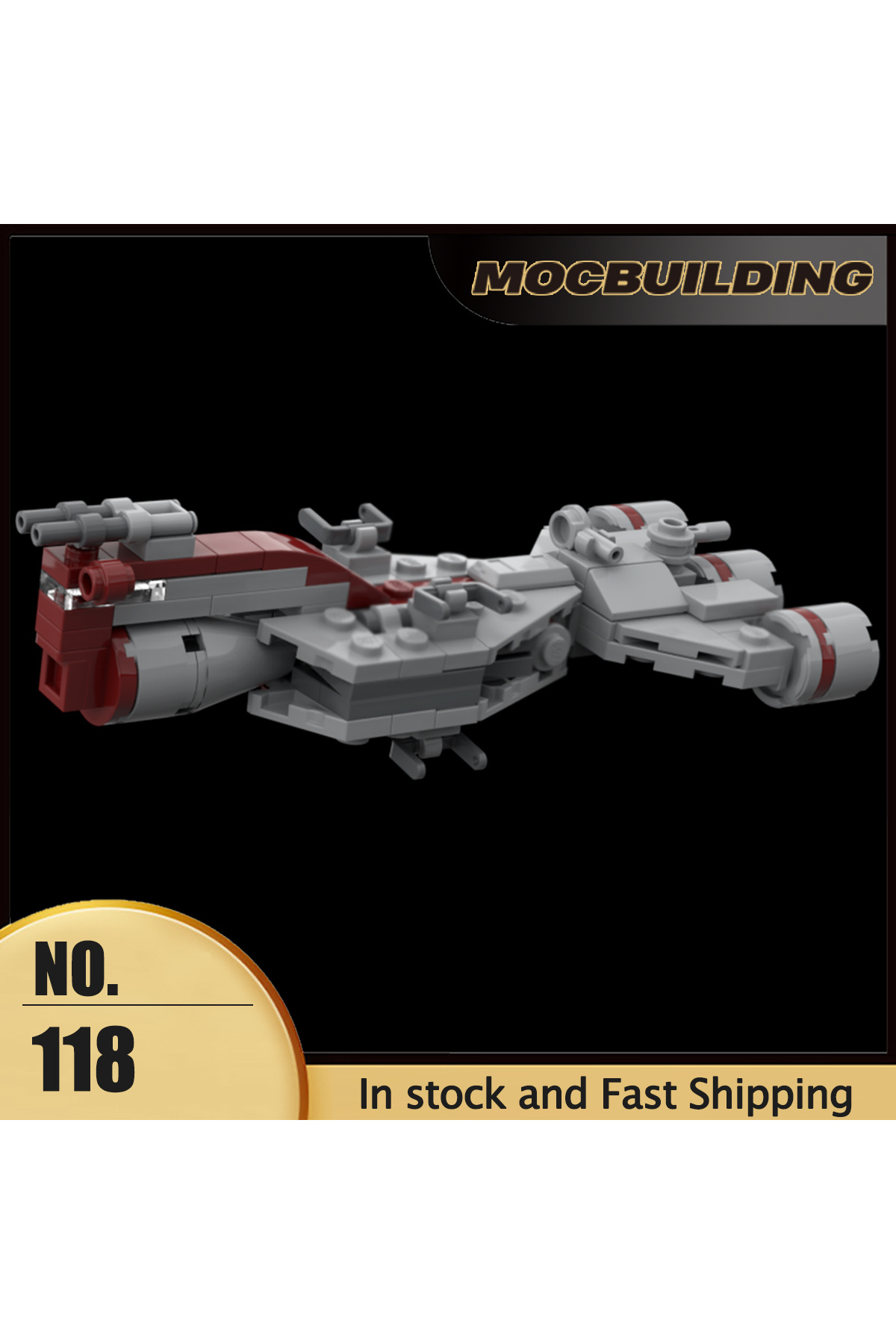 ۱۱۸ تکه MOC مجموعه فیلم فضایی، مدل ناوچه جمهوری، بلوک‌های ساختمانی خلاقانه، اسباب‌بازی‌های DIY برای مونتاژ