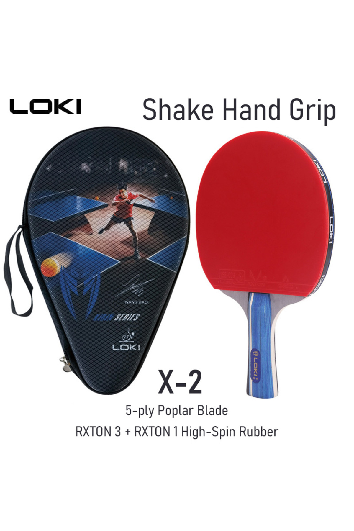Choice-X2 FL Grip LOKI Table Tennis Racket X Series 1 2 3 Stars Ping Pong Paddle Pingpong Racket Recreation 1