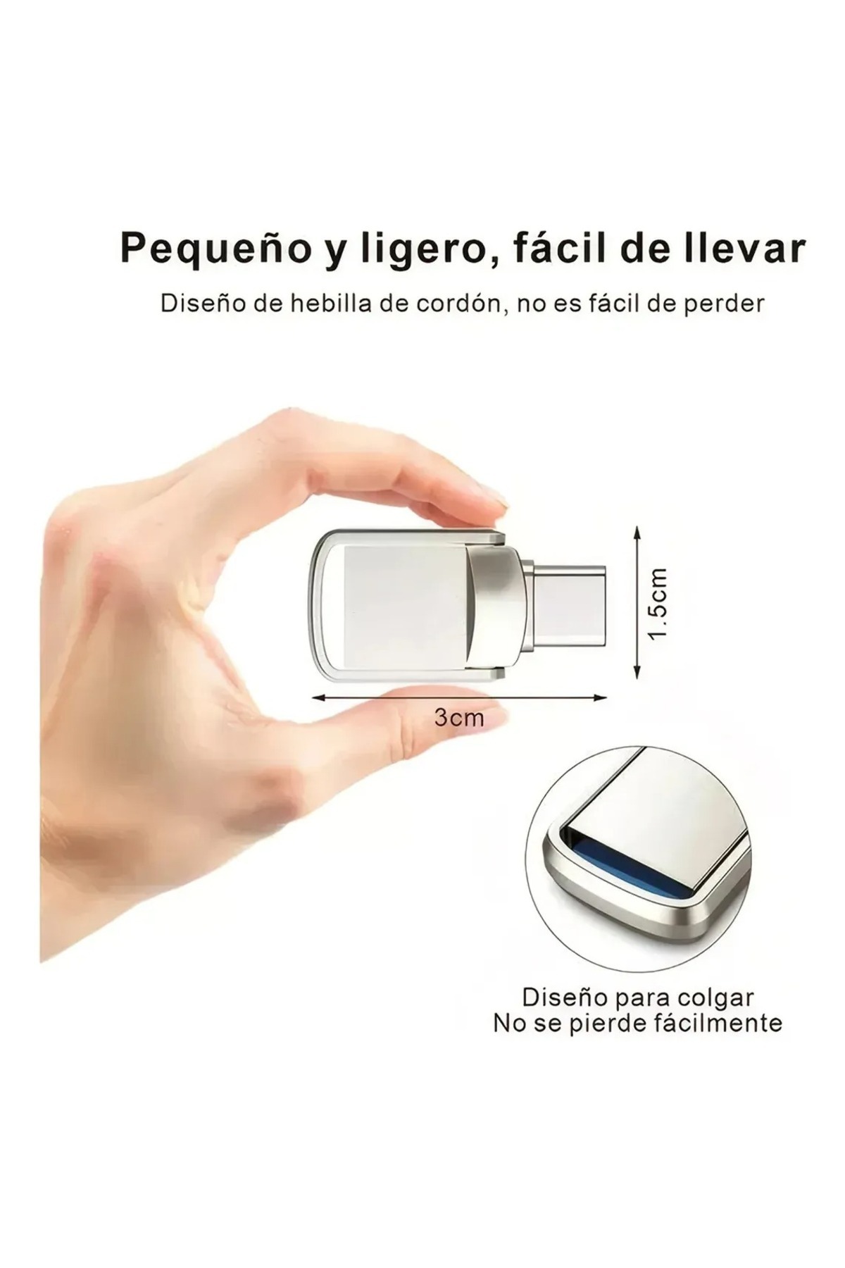 gaman-64Gb High Speed ​​Usb Flash Drive 3.0/2.0 with 2 in 1 Typ-C + USB Port 8