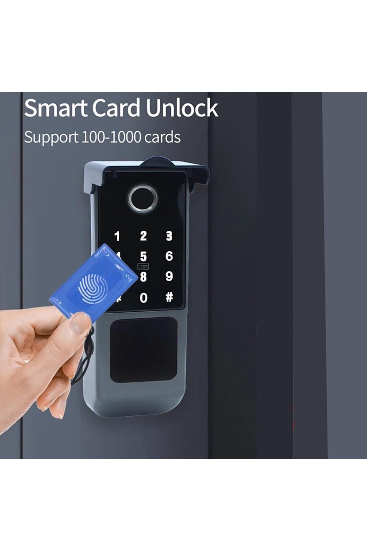 Taimi-Smart waterproof lock with fingerprint, password, IC card & Tuya app – 2 pcs 4