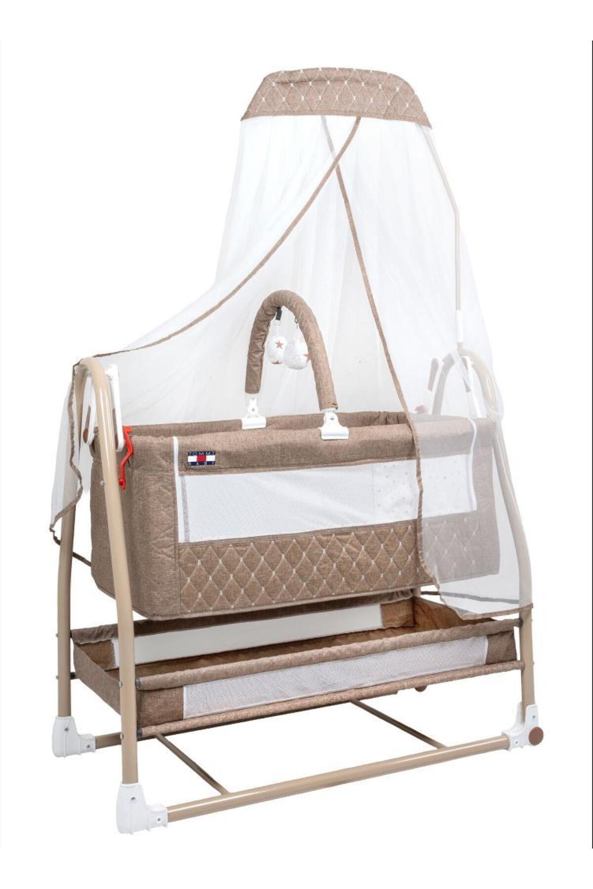 Tommybaby Royal Anne Yanı Beşik Tüllü Sepet Beşik Sallanabilir Bebek Beşiği Anne Yanı Beşik fotoğrafı 5 (önizleme)