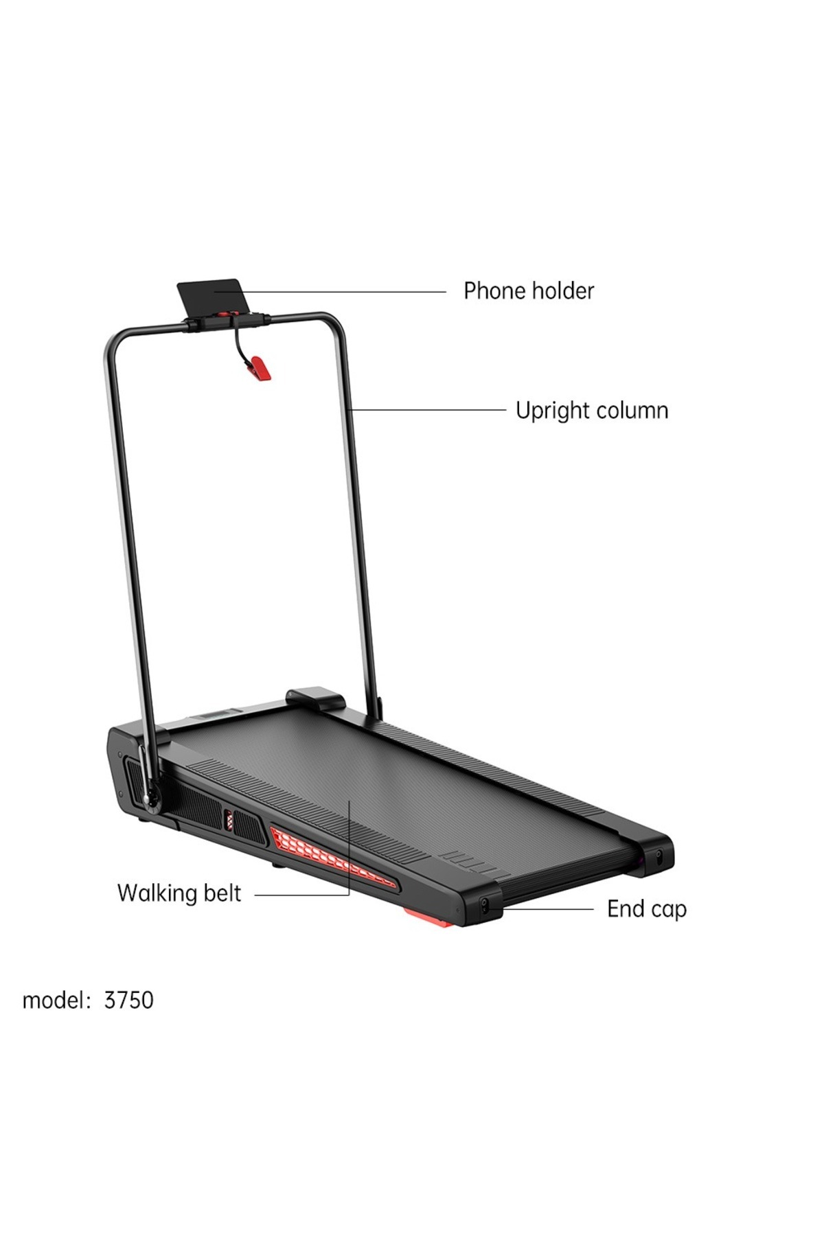 سير جري 2×1 قابل للطي 1.5 حصان شاشة رقمية ريموت سرعة 10كم وزن 110كج موديل 5030