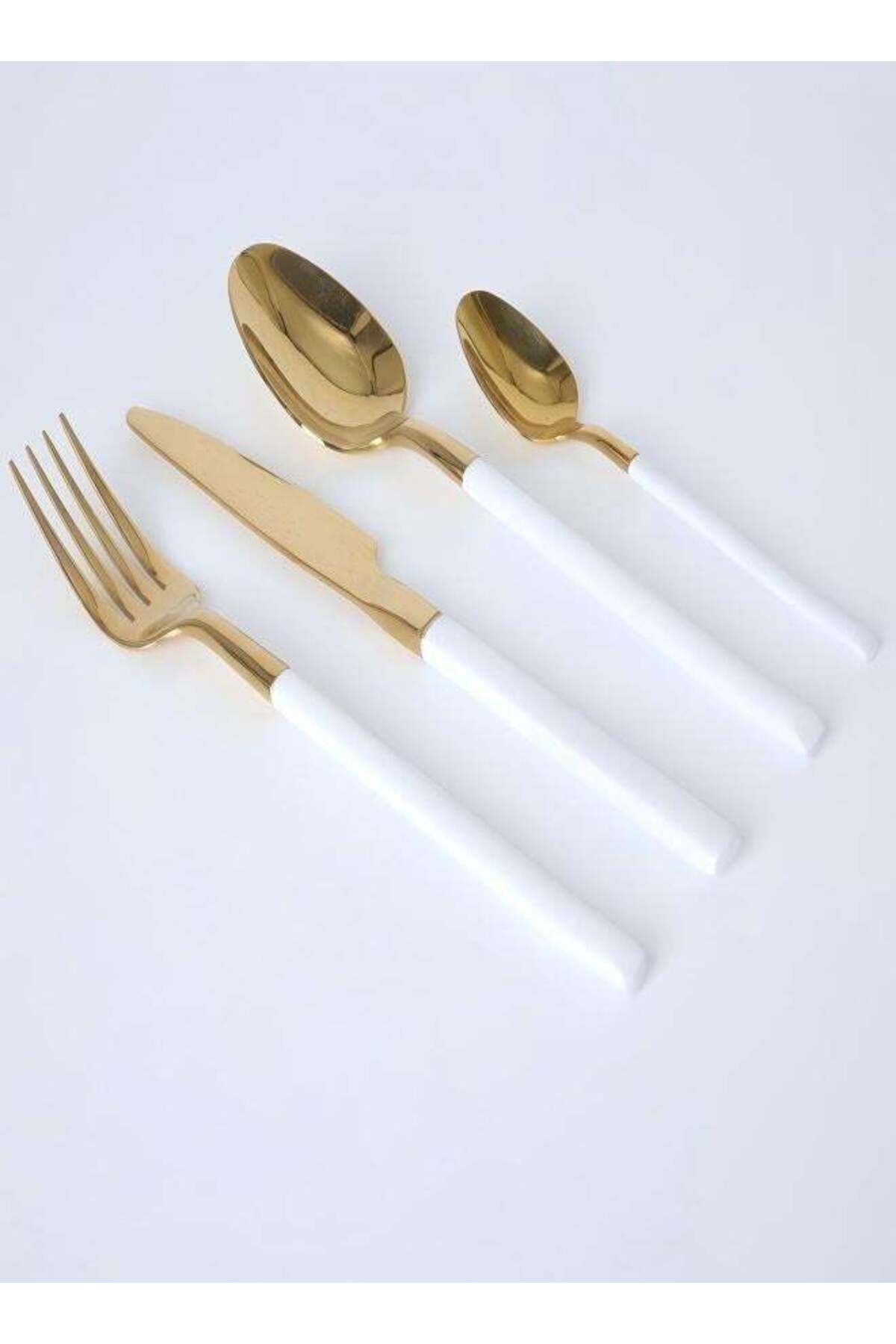 Generic-C&E A 4-Piece Set Of 304 Stainless Steel Tableware, Including 1 Large Fork, 1 Cutting Tool, 1 Large 1