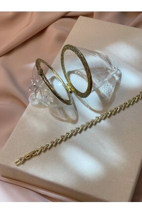 Ar Armese Gold V Kadın Çelik Bileklik