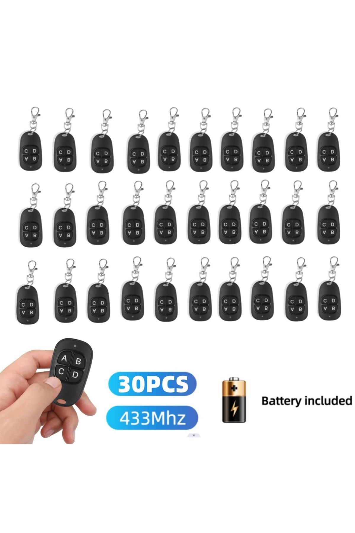 Choice-30 قطعة 433 ميجا هرتز RF نسخ مفتاح التحكم عن بعد 433.92 ميجا هرتز 4 قناة جهاز إرسال رمز استنساخ مكرر مفتاح السيارة F 1
