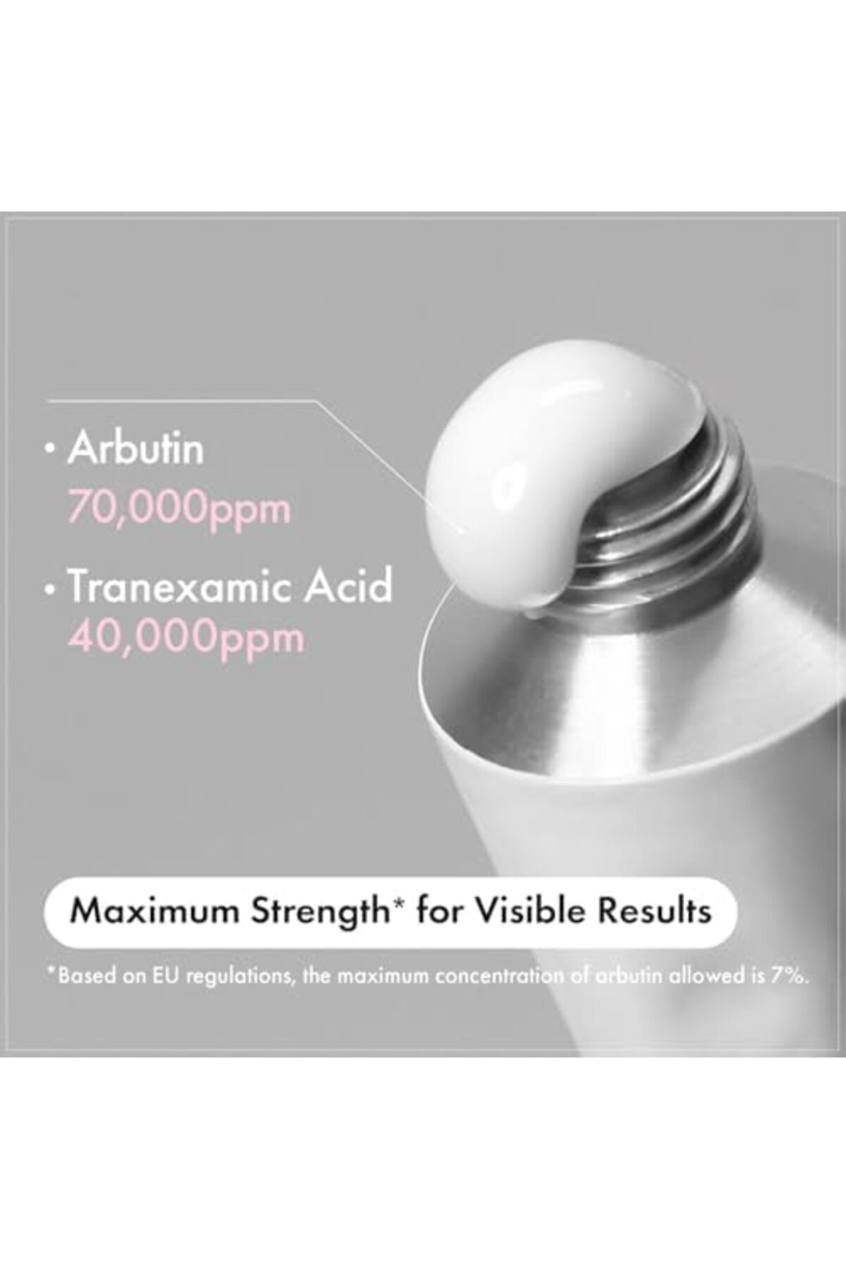 Tosowoong-Arbutin 7% + Tranexamic Acid 4% Cream, 70,000ppm Arbutin, 40,000ppm TXA, Niacinamide, Glut 8