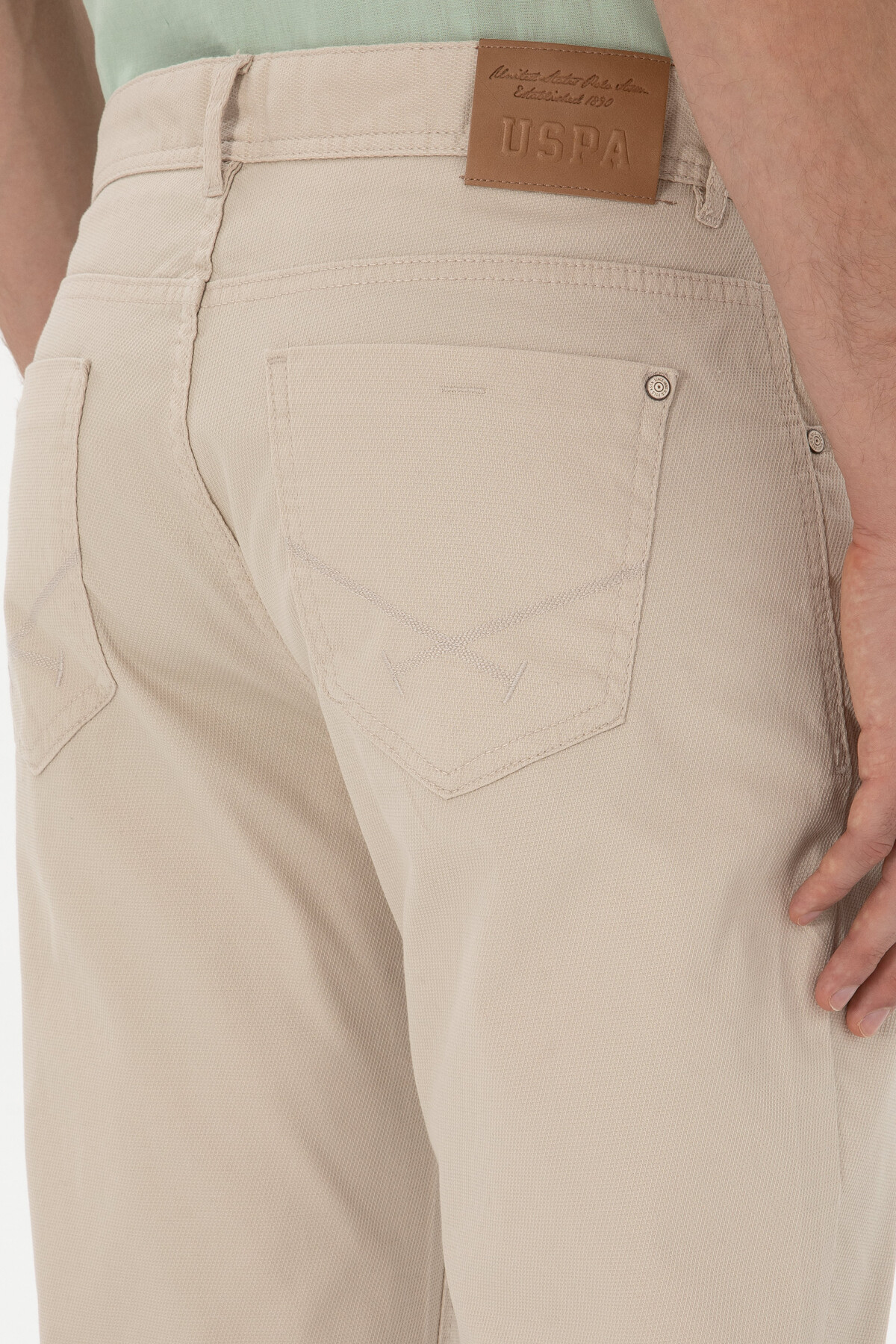 Erkek Regular Fit Taş Kanvas / Chino Pantolon 50299182-VR049 — خاکستری 1168360 — تصویر 6 از 6