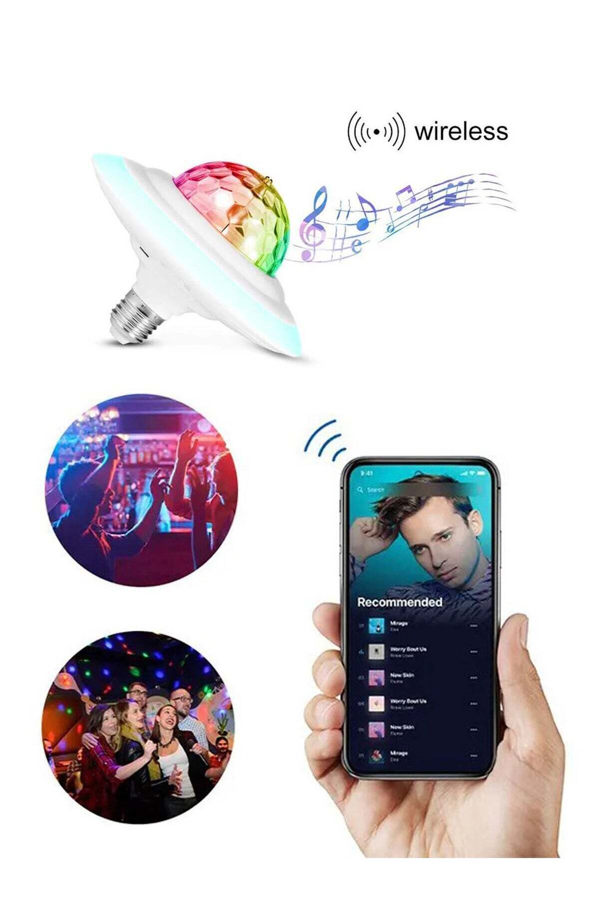 Generic-Disco Lamp with Bluetooth Speaker, Multi-Color 1